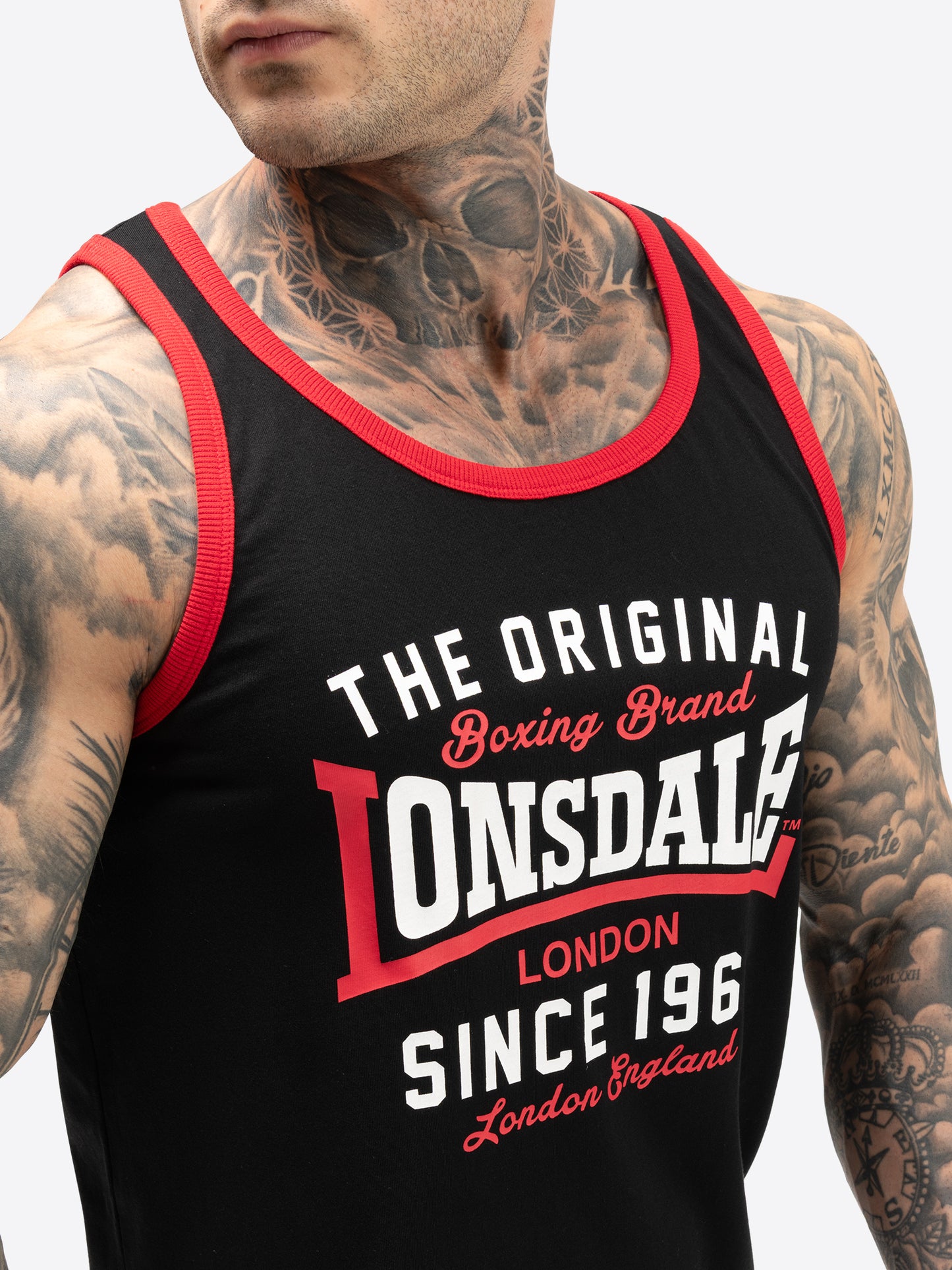Lonsdale 117677 Andover Schwarz/Rot