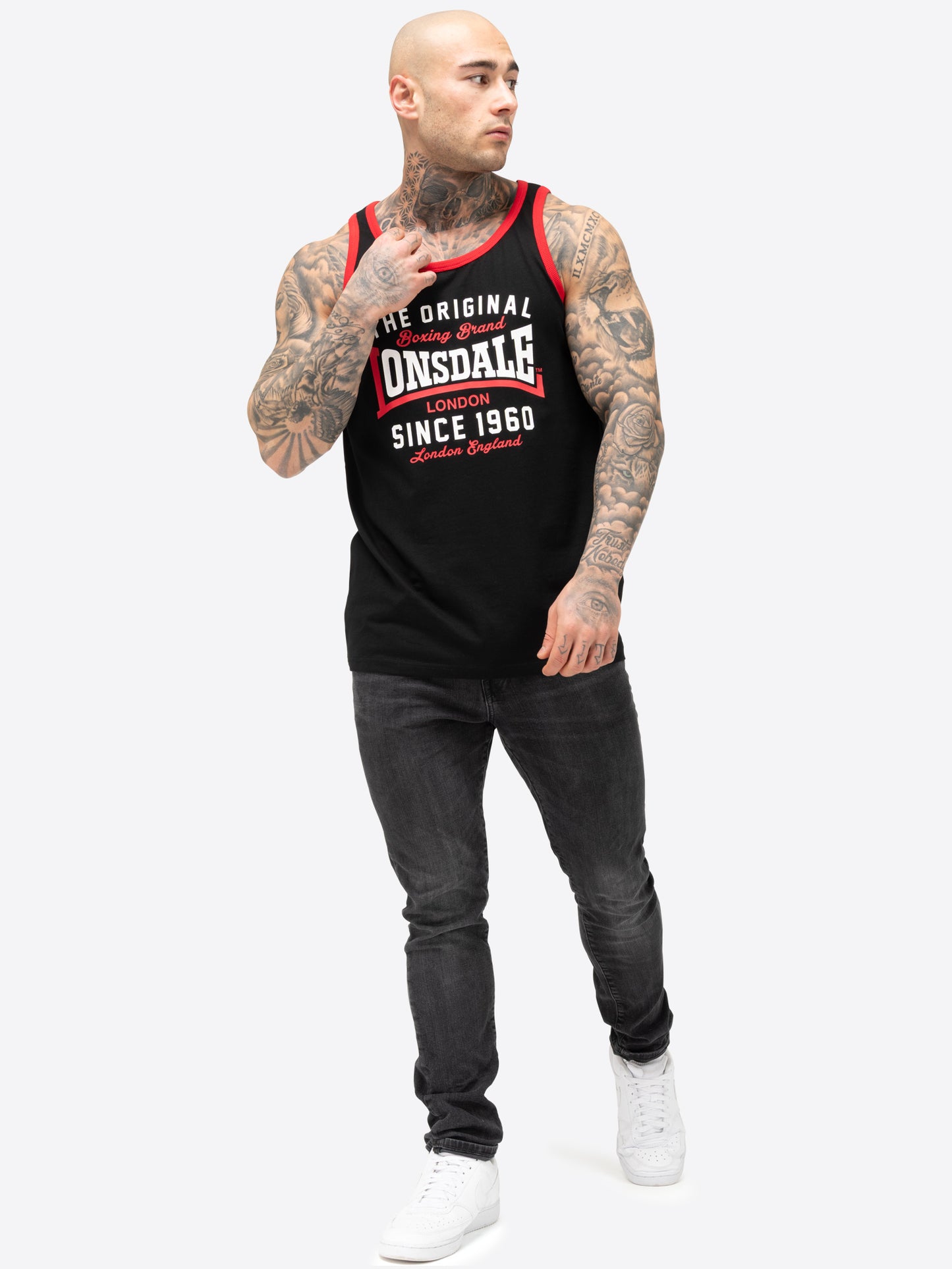 Lonsdale 117677 Andover Schwarz/Rot