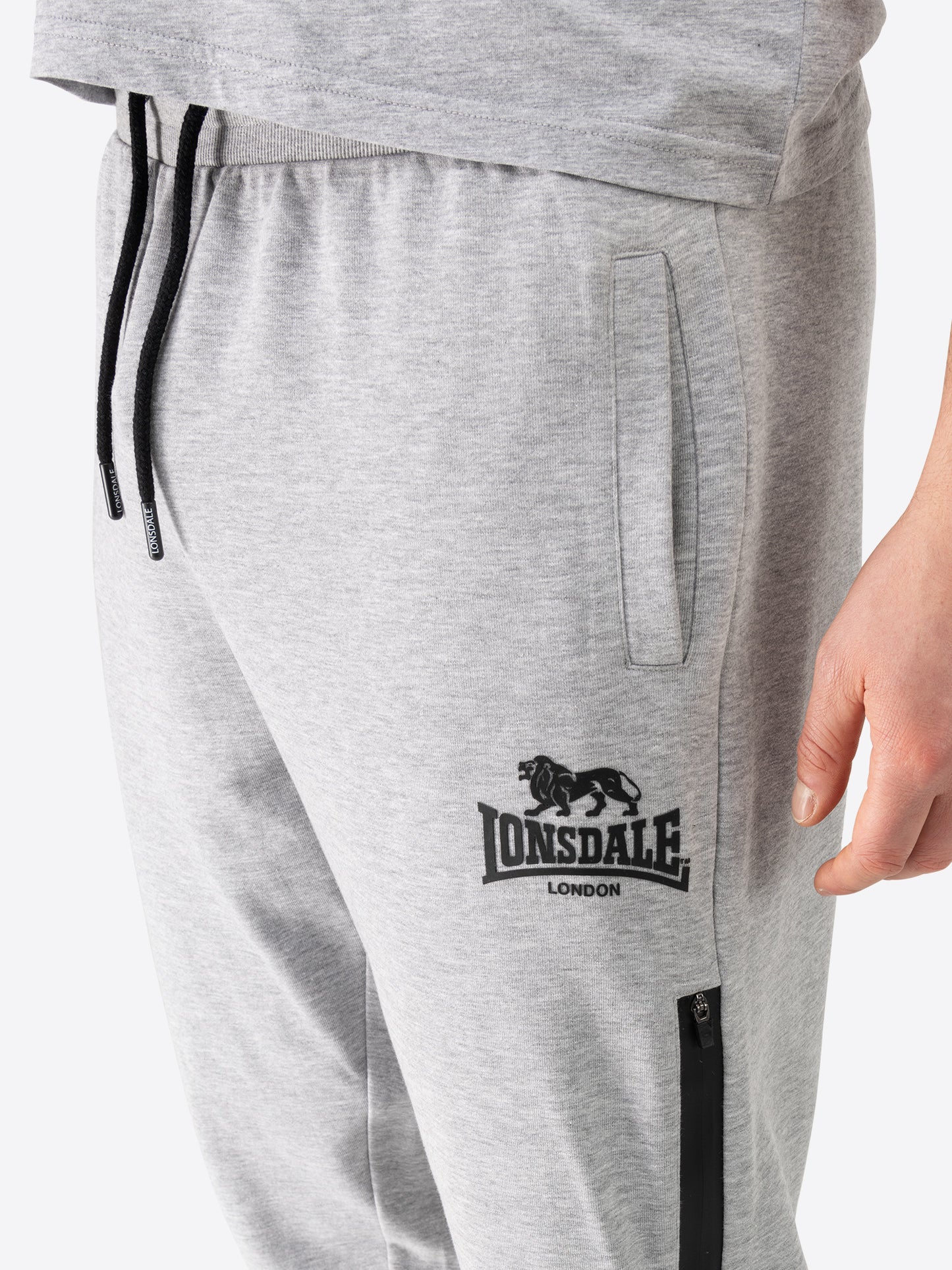 Lonsdale 117705 Grinstead Jogginghose Marl Grey