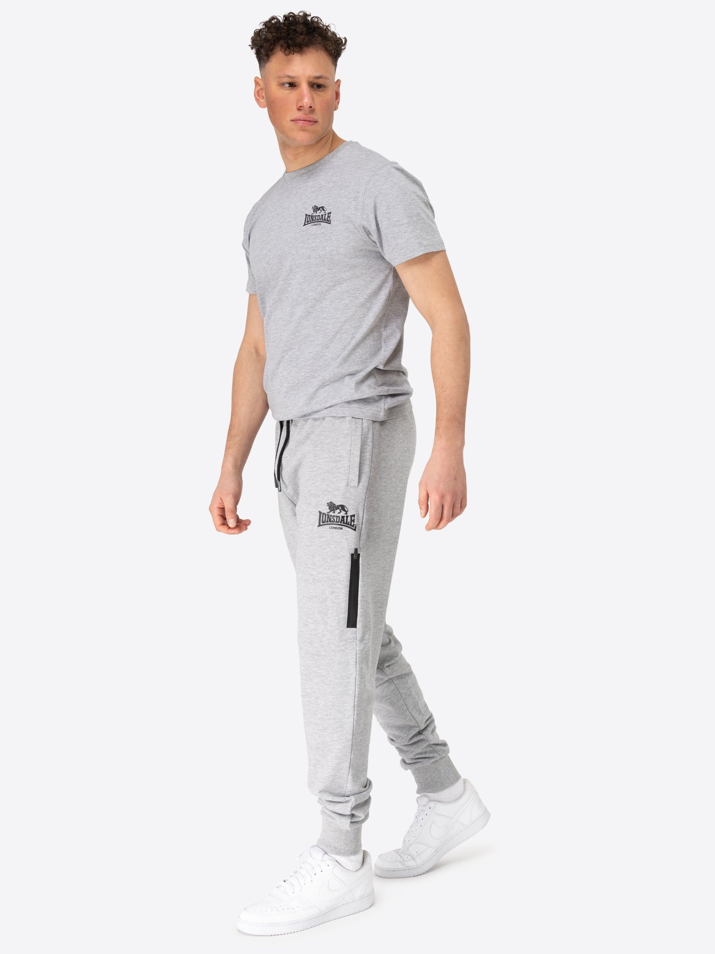 Lonsdale 117705 Grinstead Jogginghose Marl Grey