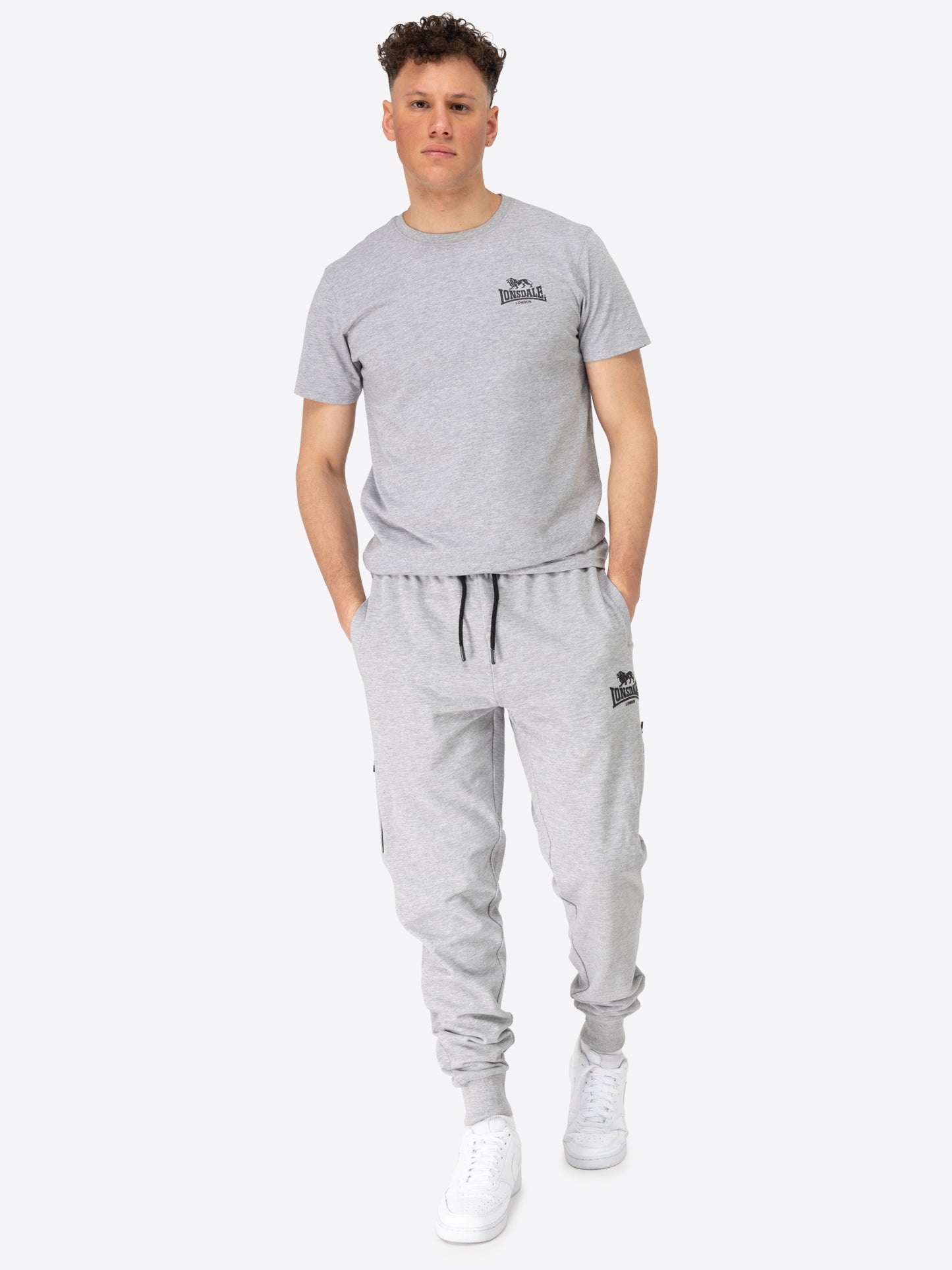 Lonsdale 117705 Grinstead Jogginghose Marl Grey
