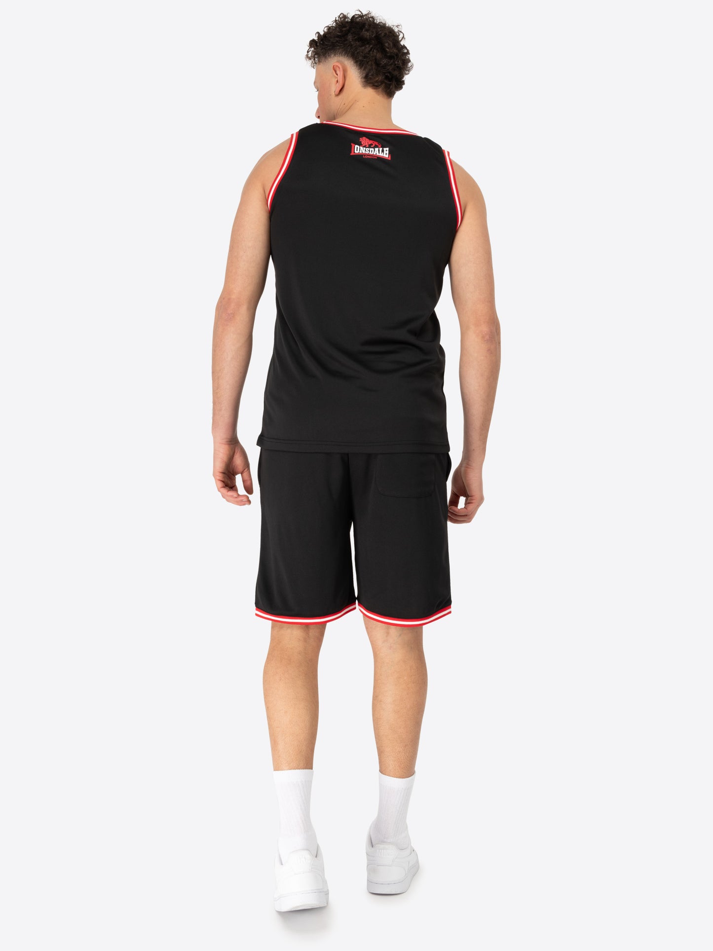Lonsdale 117710 Pewsey Singlet & Shorts Set Schwarz