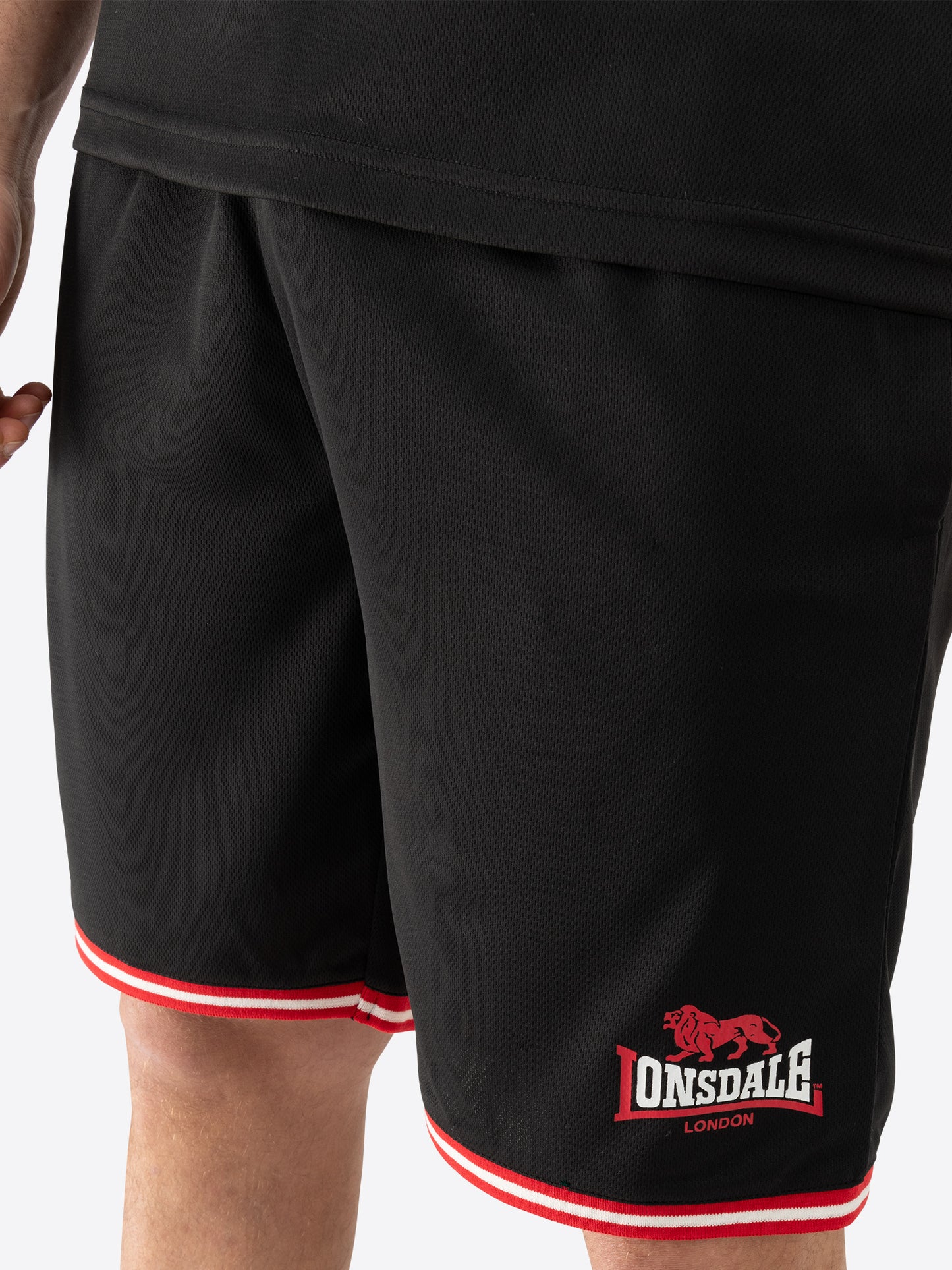 Lonsdale 117710 Pewsey Singlet & Shorts Set Schwarz