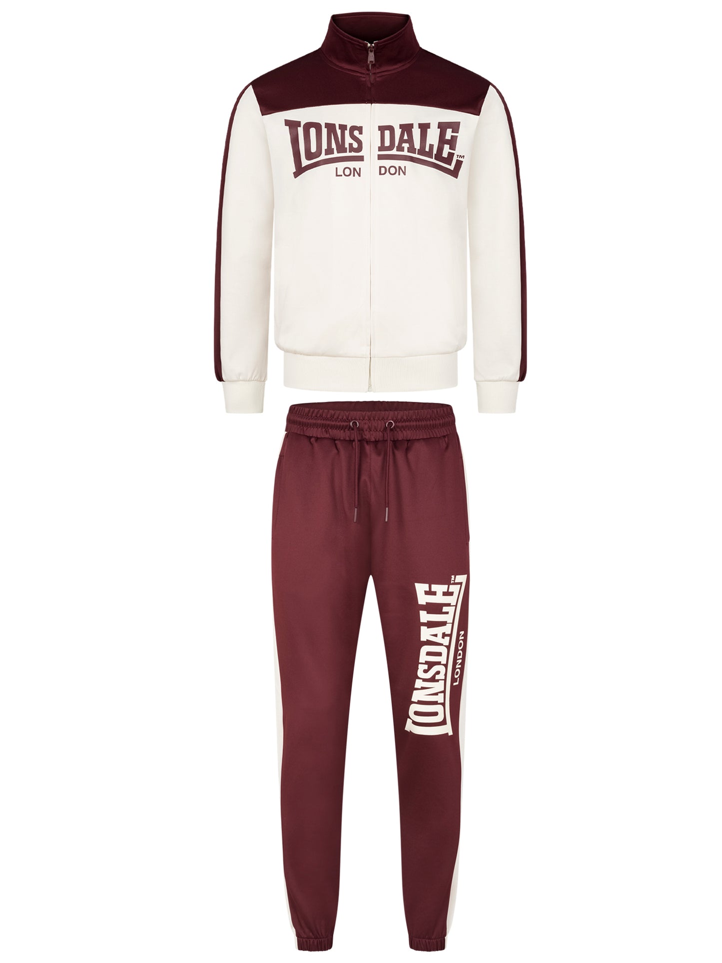 Lonsdale 117715 Holmbury Jogginganzug Oxblood/Ecru