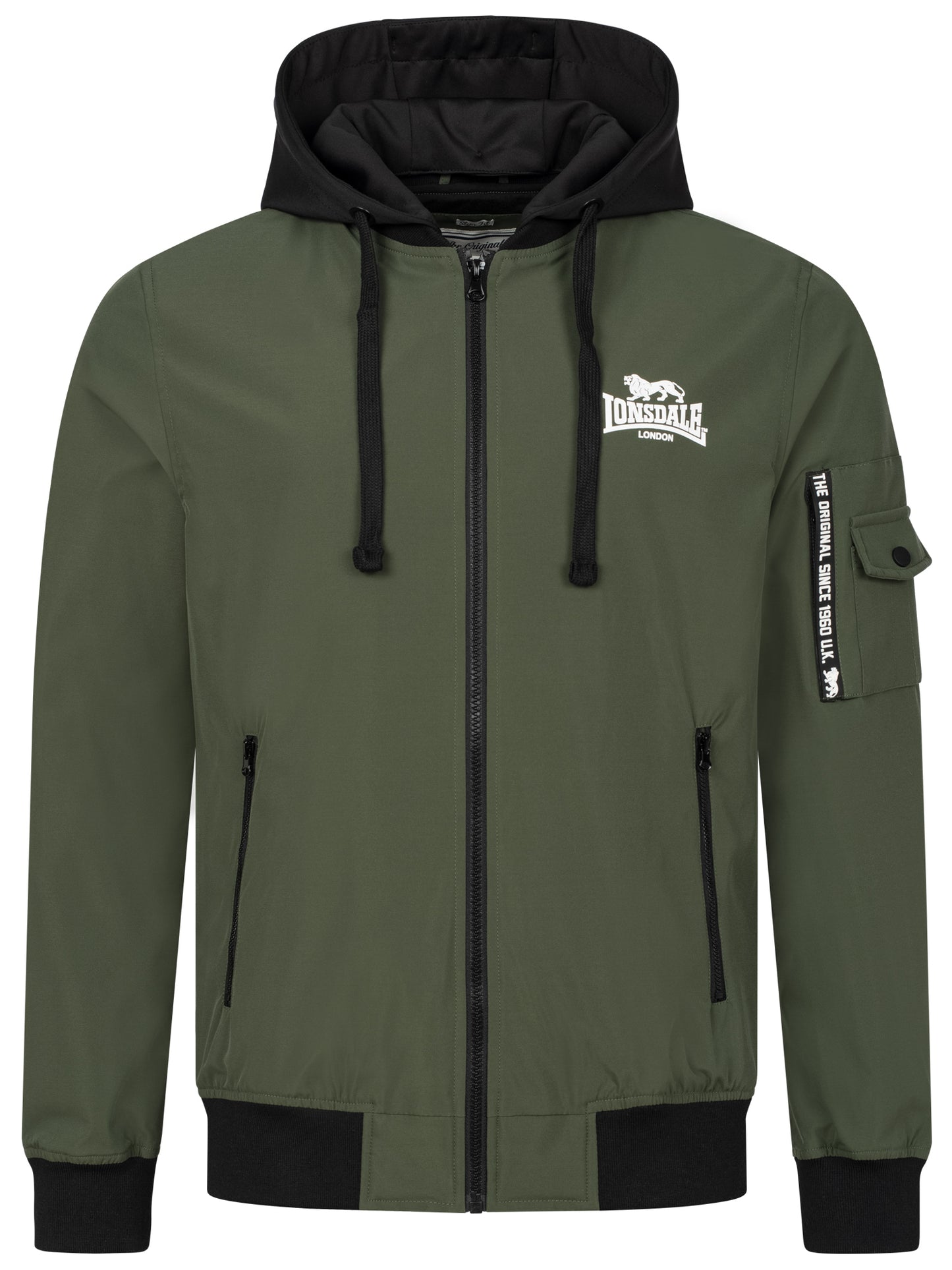 Lonsdale 117717 Shalford Kapuzenjacke Olive/Schwarz
