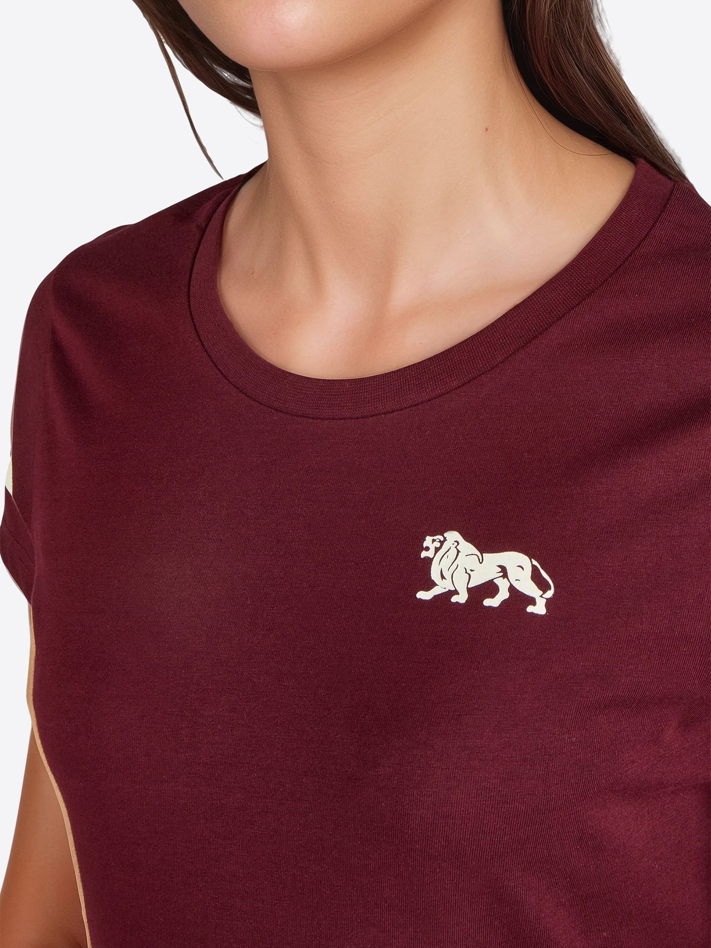 Lonsdale London 117726 Ladies Corton T-Shirt Oxblood