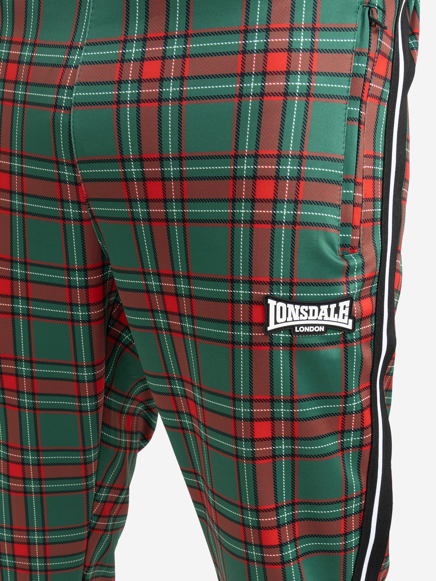 Lonsdale 117734 Edgware Jogginganzug Grün/Rot/Schwarz