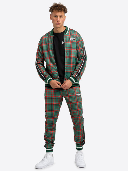 Lonsdale 117734 Edgware Jogginganzug Grün/Rot/Schwarz
