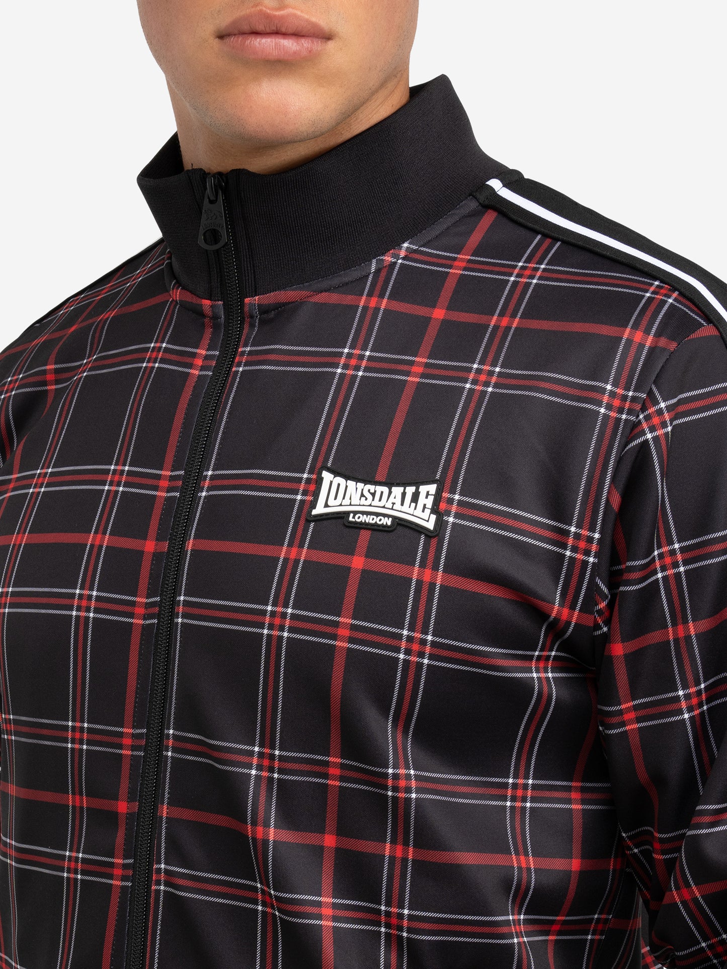 Lonsdale 117735 Welwyn Jogginganzug Schwarz/Rot/Weiss