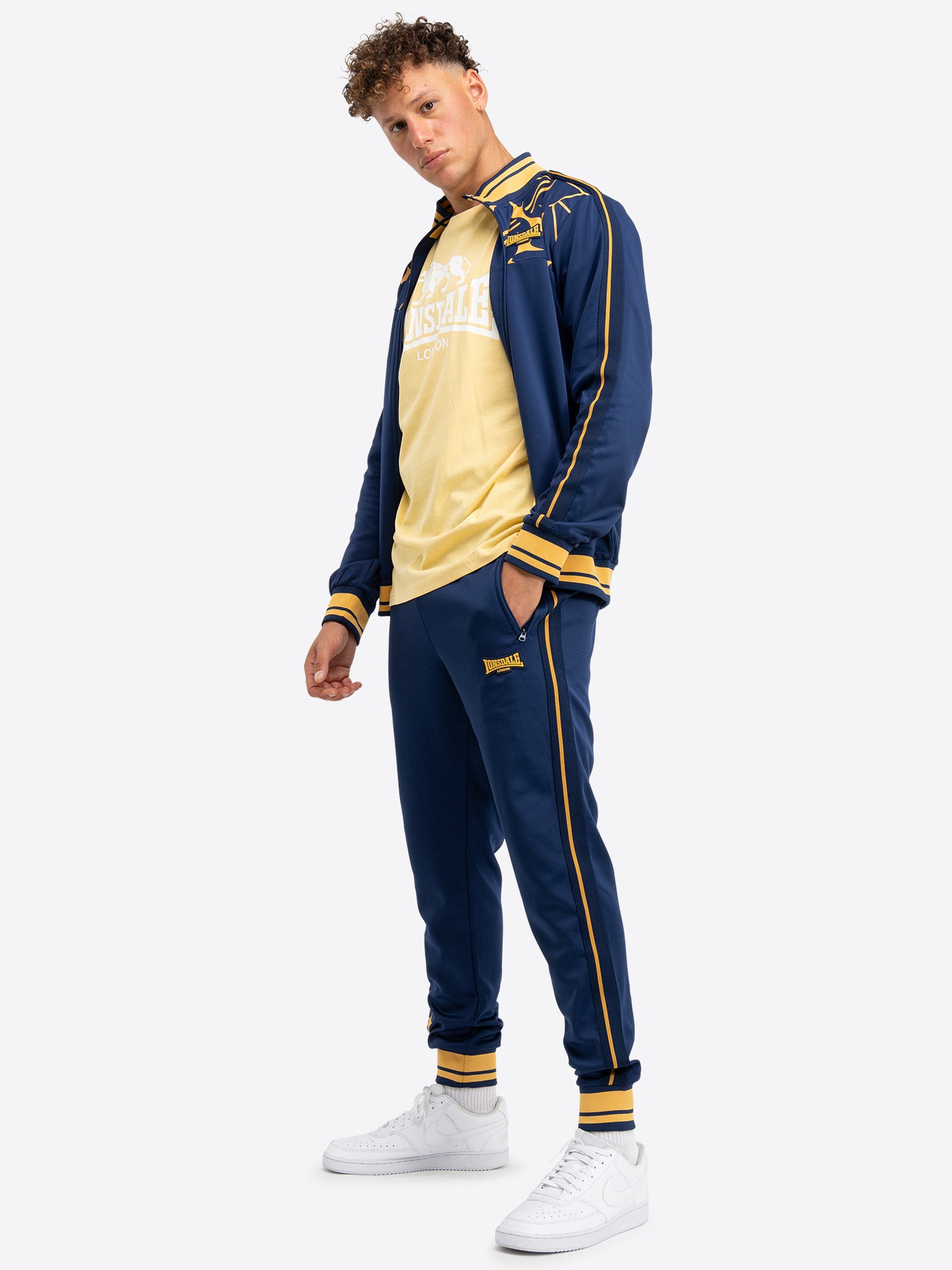 Lonsdale 117737 Monumental Jogginganzug Navy/ Gold