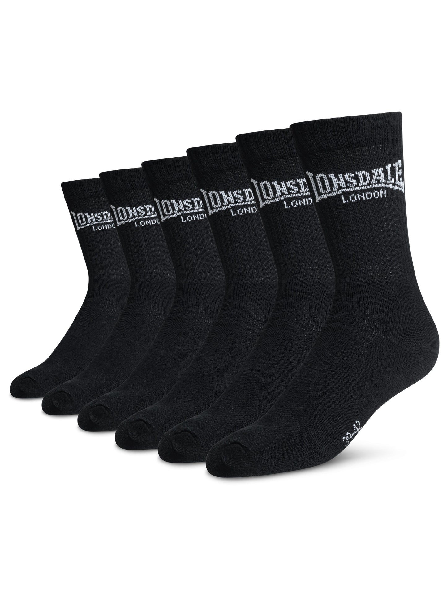 Lonsdale 117750 Gilbert Socken 6er Pack Schwarz/Weiss