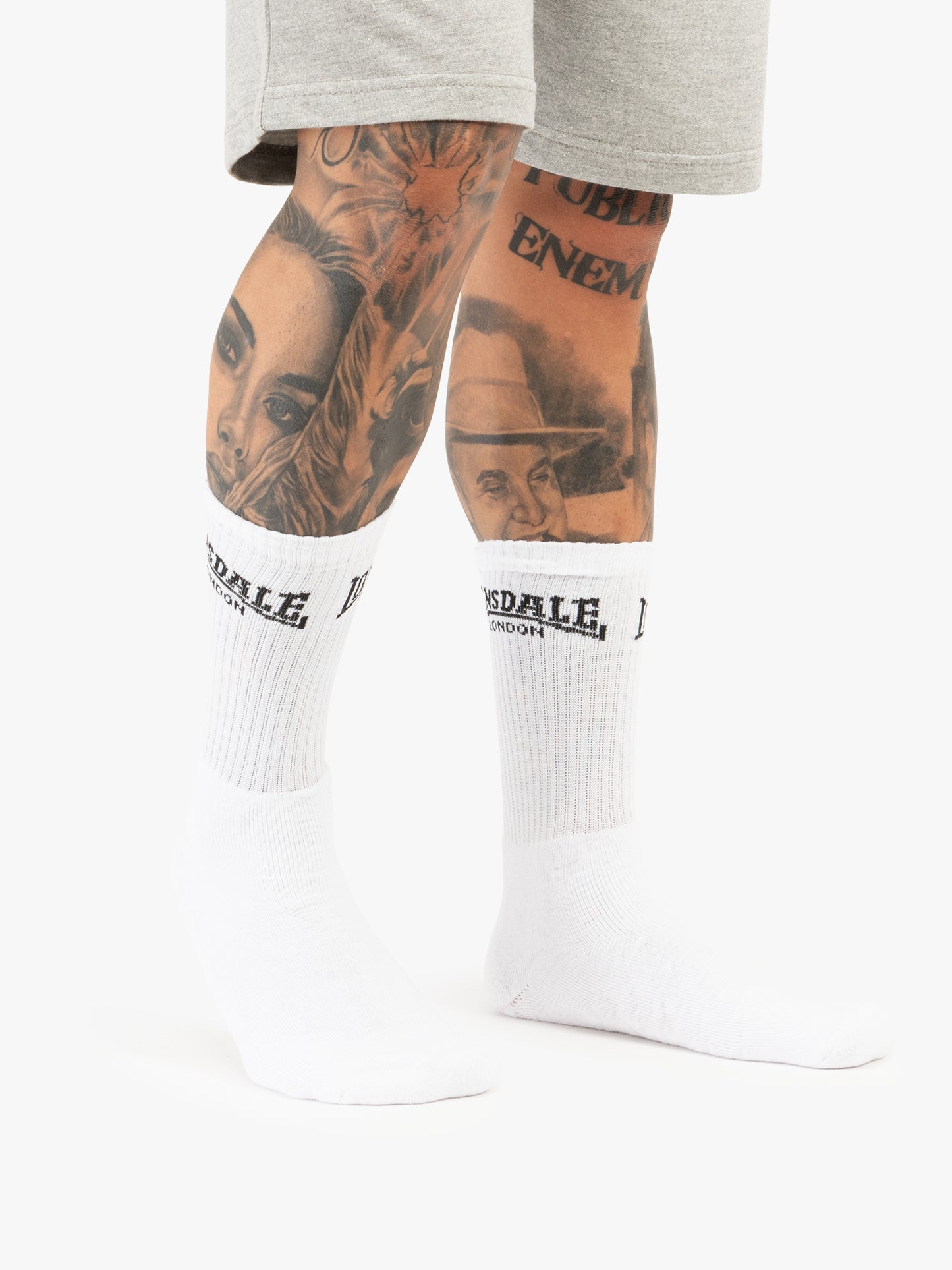 Lonsdale 117750 Gilbert Socken Weiss/Schwarz