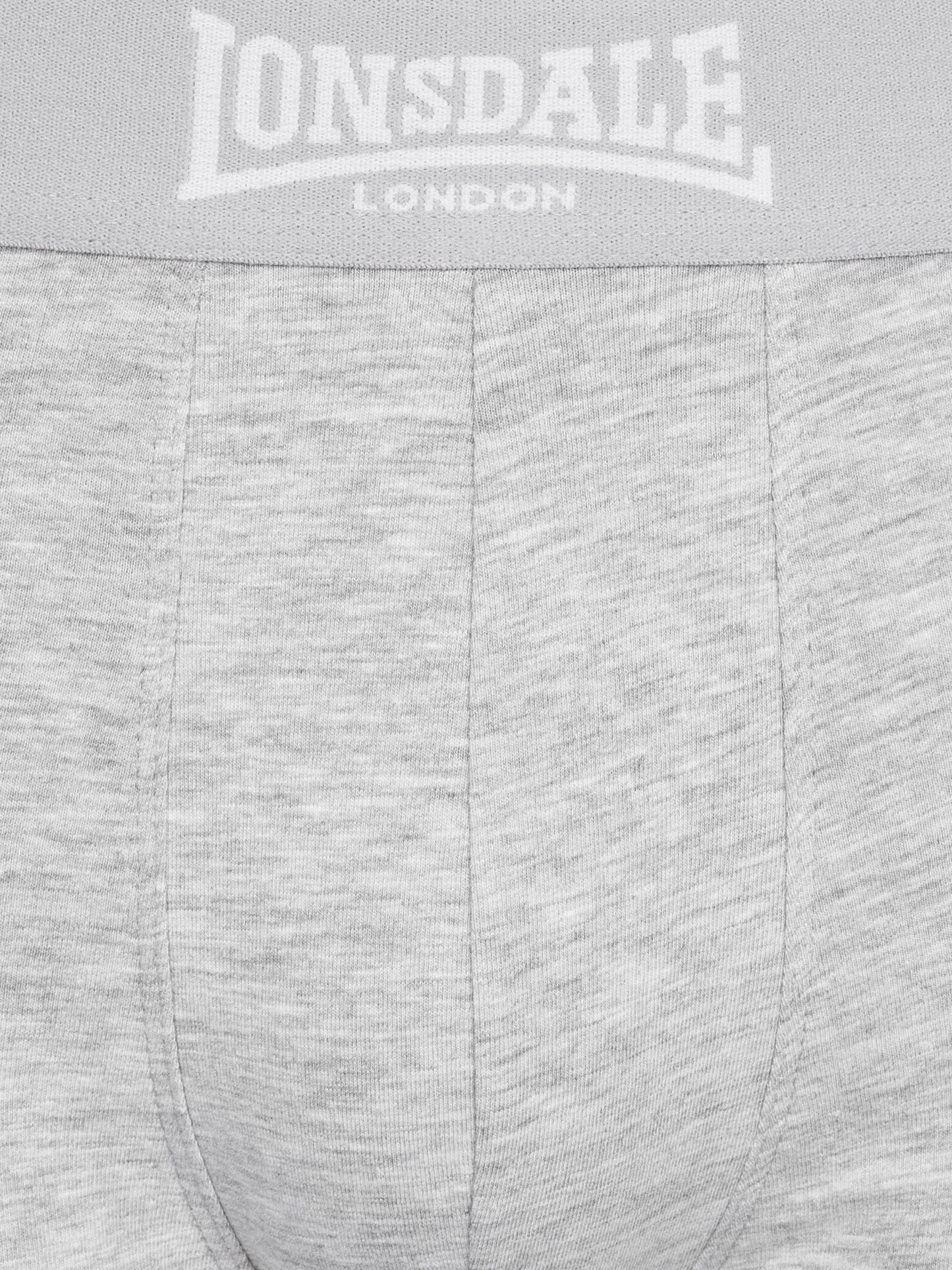 Lonsdale Herren Boxershorts 4er-Pack Schwarz/Marl Grey aus Baumwolle, elastischer Bund mit Logo, Elasthan