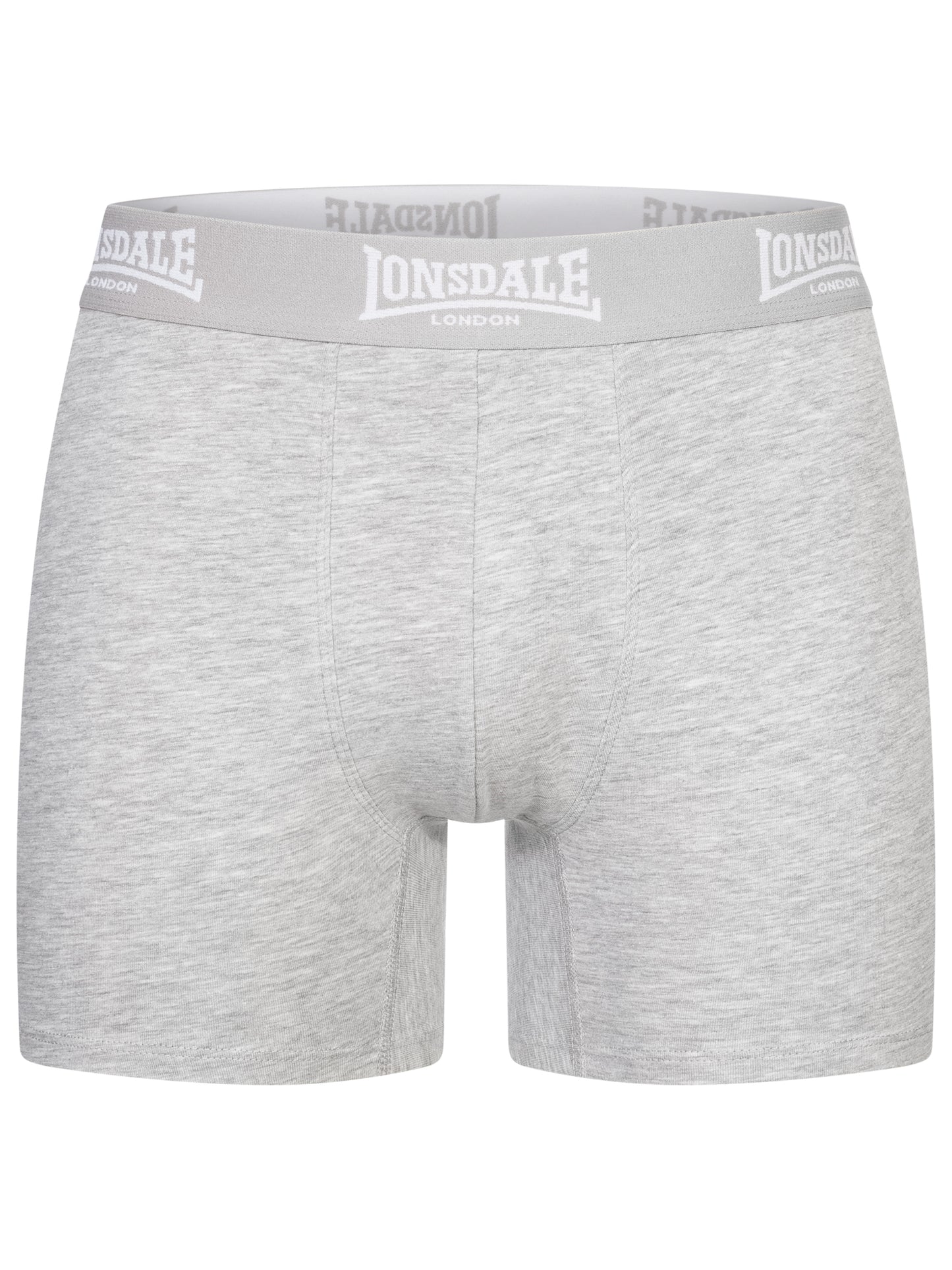 Lonsdale 117753 East Shallow Boxershorts 4er Pack Schwarz/Marl Grey