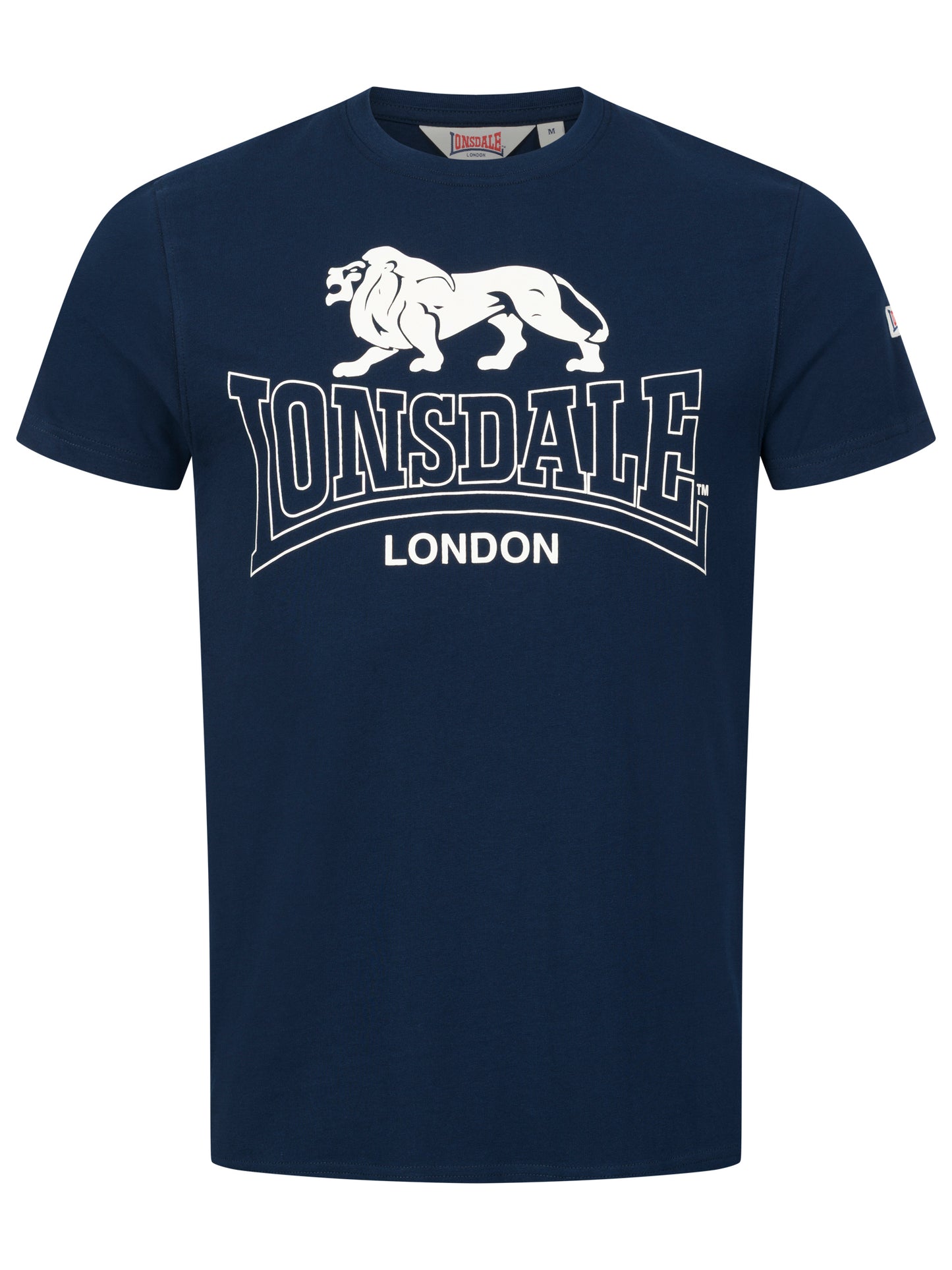 Lonsdale T-Shirt aus schwerem Jersey mit Logo-Print vorn und kleinen Ärmel-Details wie Union Jack