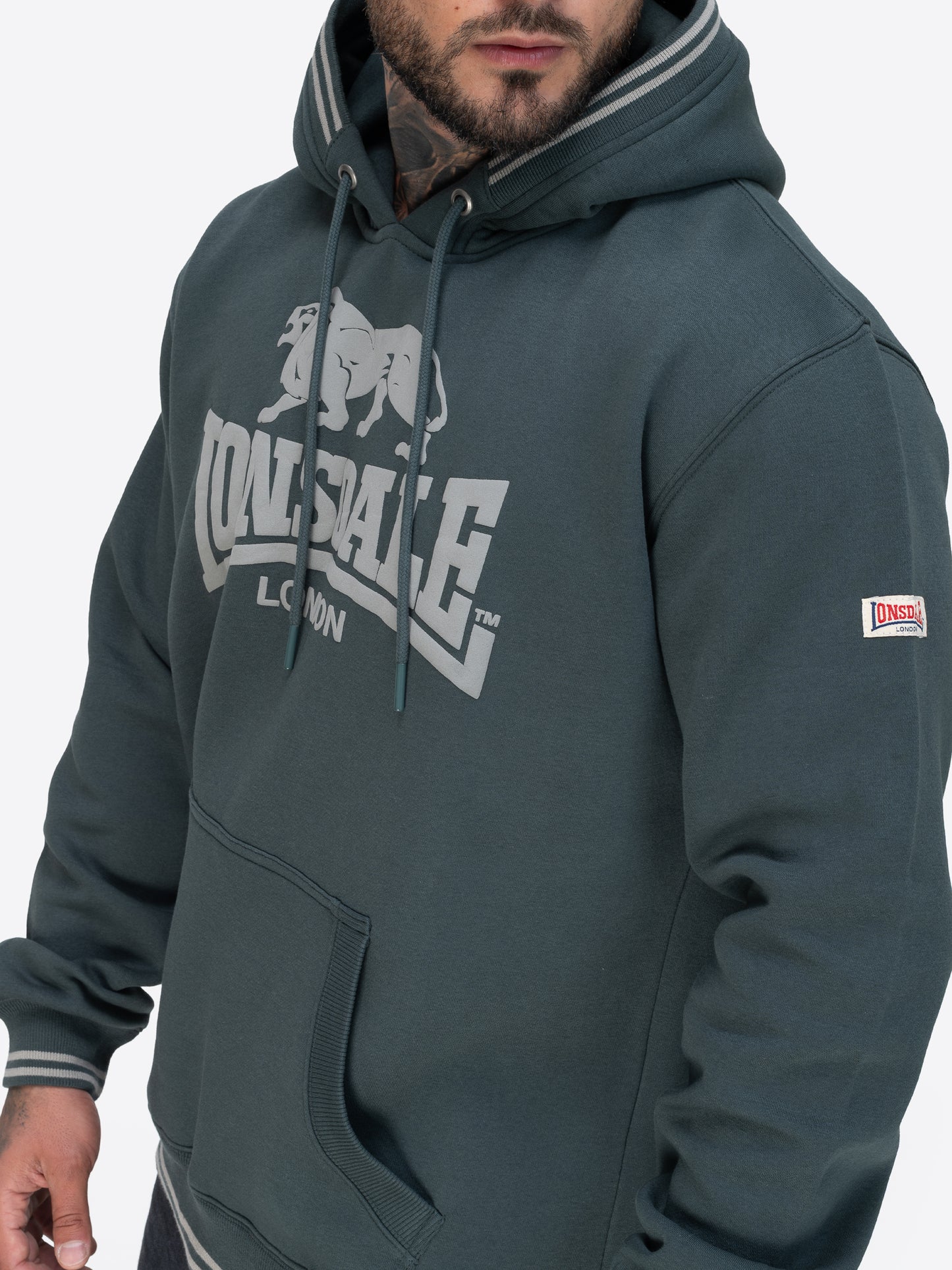 Lonsdale 117773 Outwood Hoodie Grün