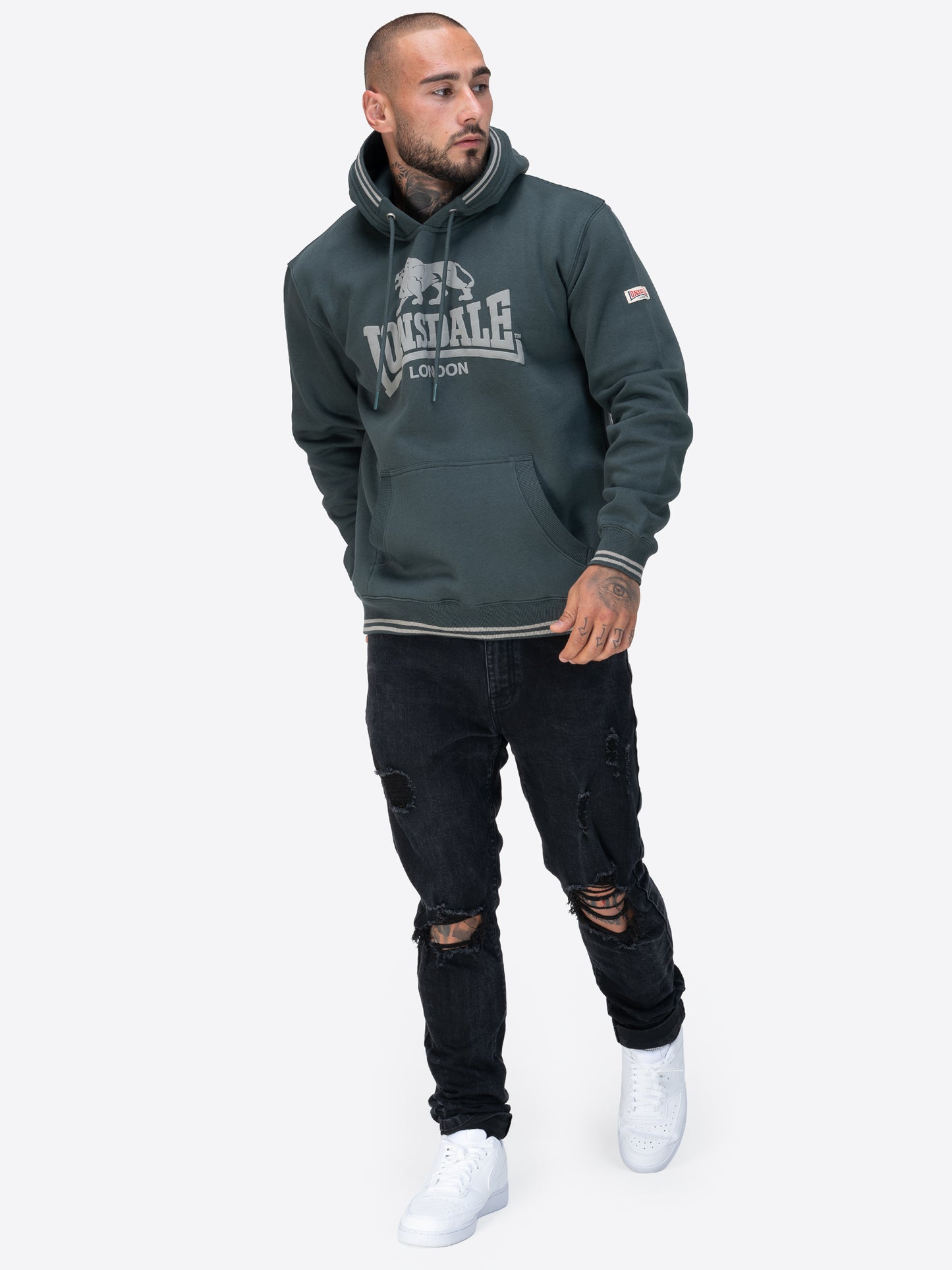 Lonsdale 117773 Outwood Hoodie Grün