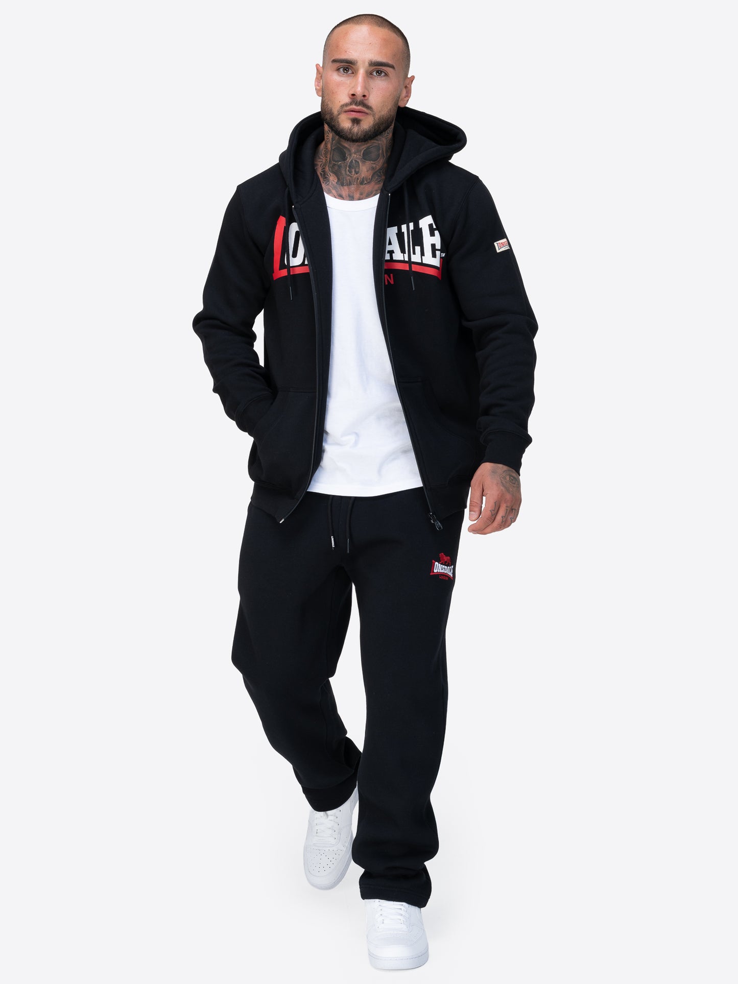 Lonsdale 117776 Garrigill Kapuzensweatjacke Schwarz