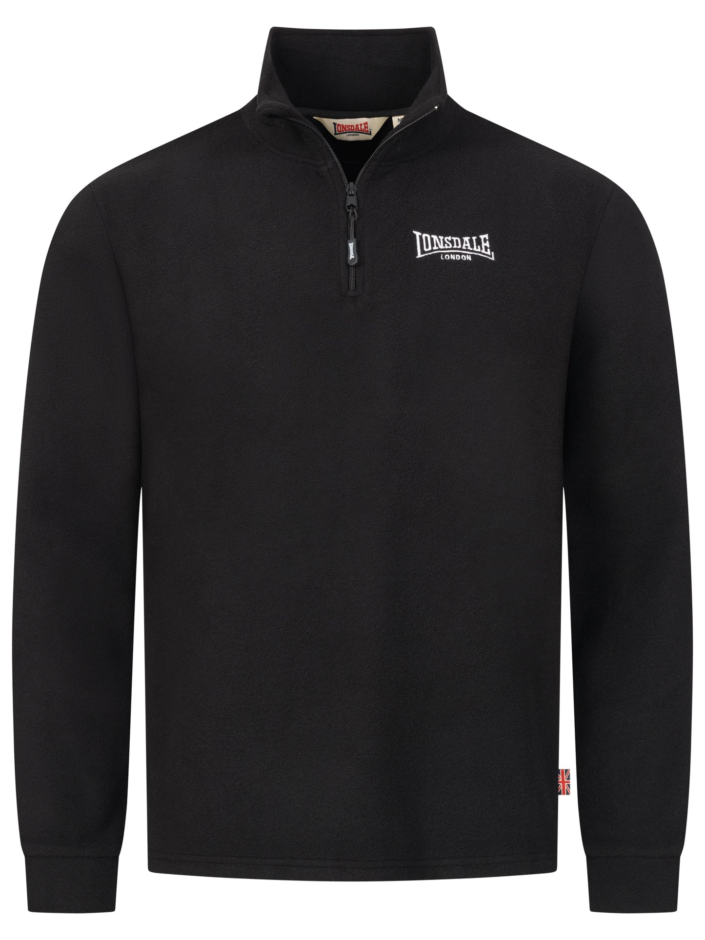 Lonsdale Sweatshirt-Troyer mit kurzem Reissverschluss und kleiner Logo-Stickerei auf der Brust