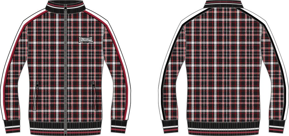 Lonsdale 117790 Whelley Trainingsjacke Schwarz/Rot/Weiss