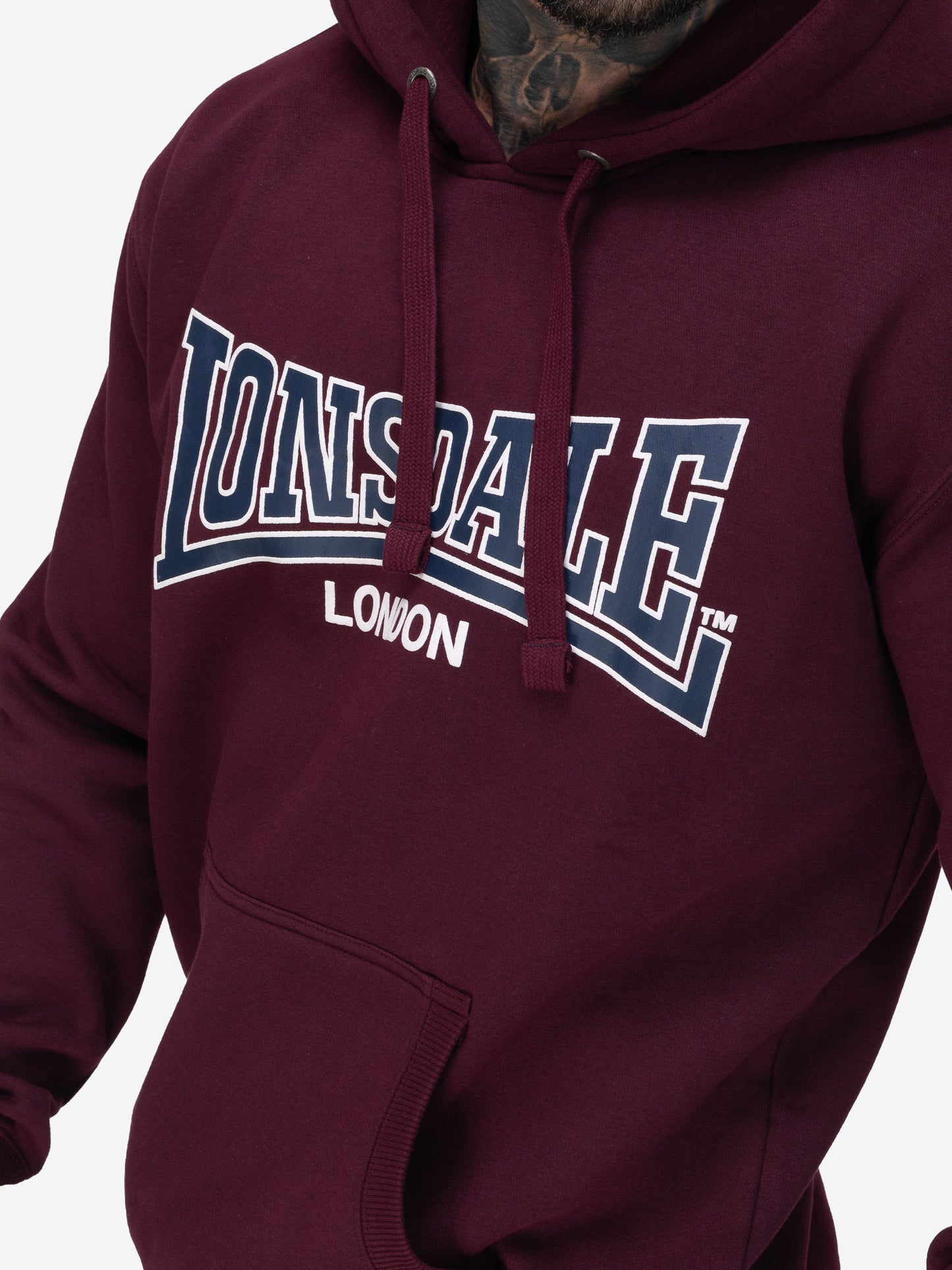 Lonsdale 117793 Sellan Hoodie Oxblood