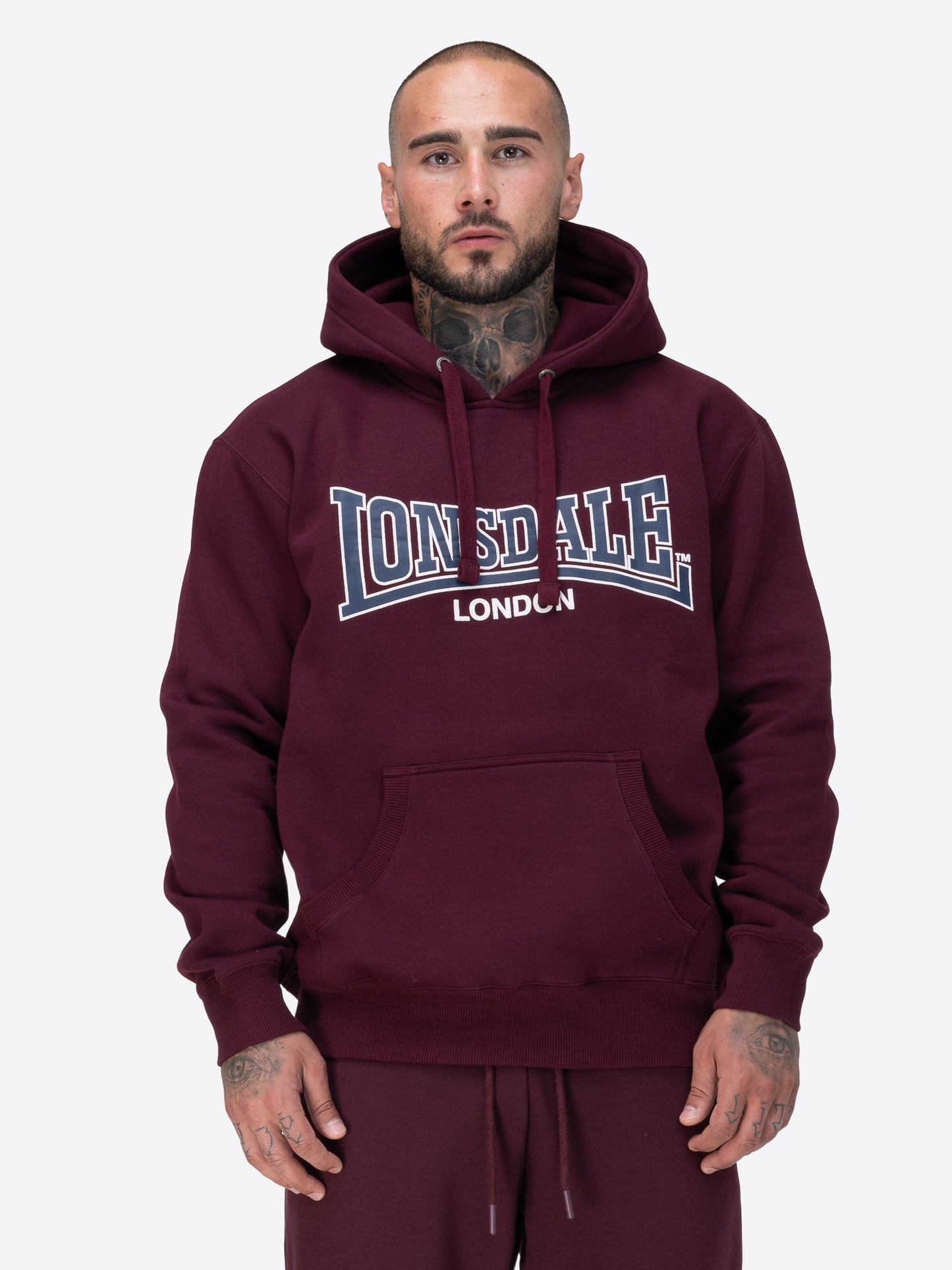 Lonsdale 117793 Sellan Hoodie Oxblood