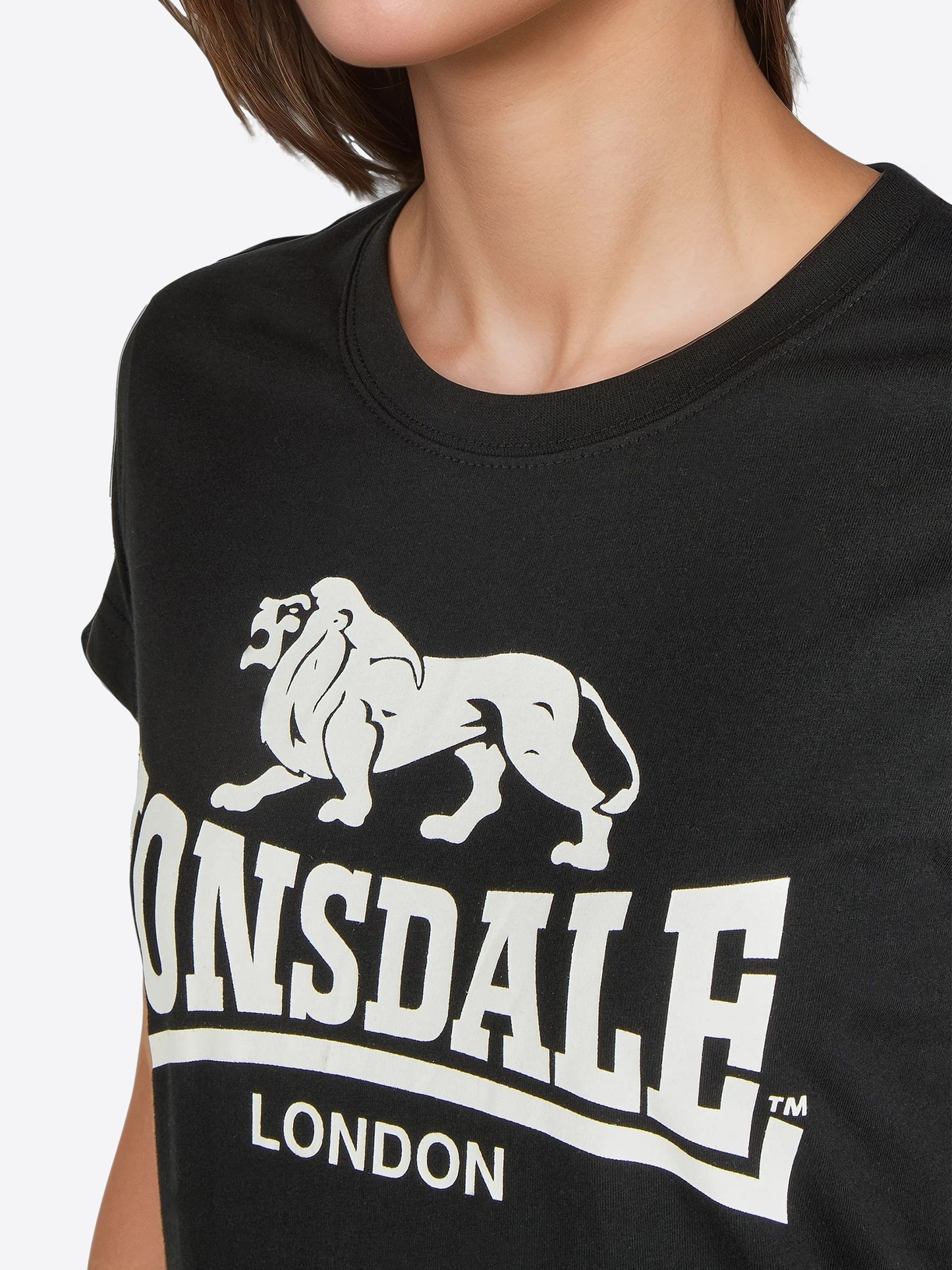 Lonsdale London 117814 Ladies Doppelpack Nash T-Shirt Schwarz/Weiss