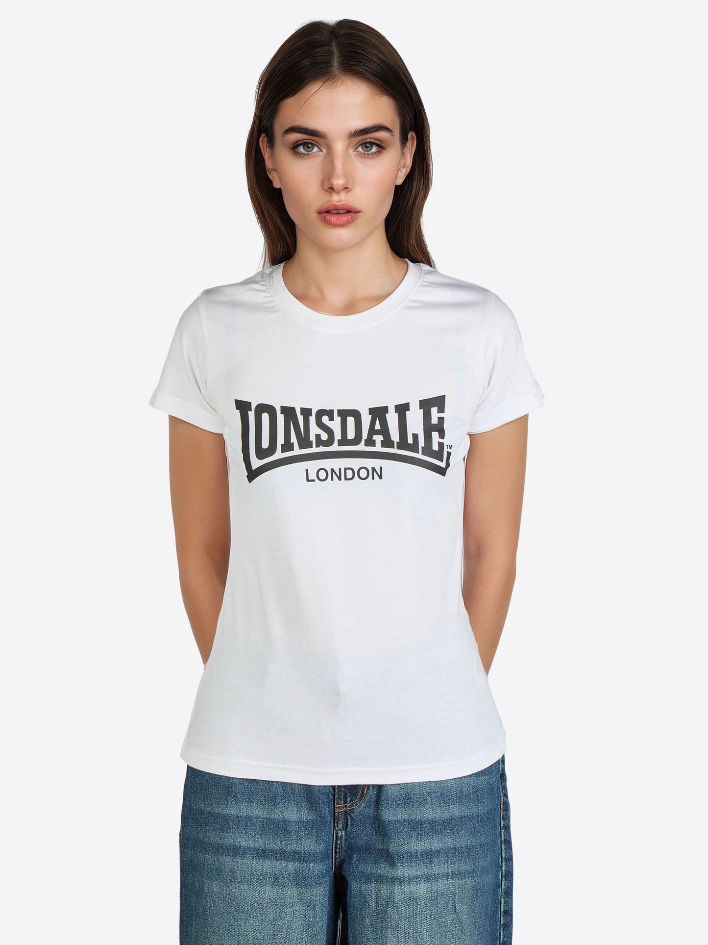 Lonsdale London 117814 Ladies Doppelpack Nash T-Shirt Schwarz/Weiss