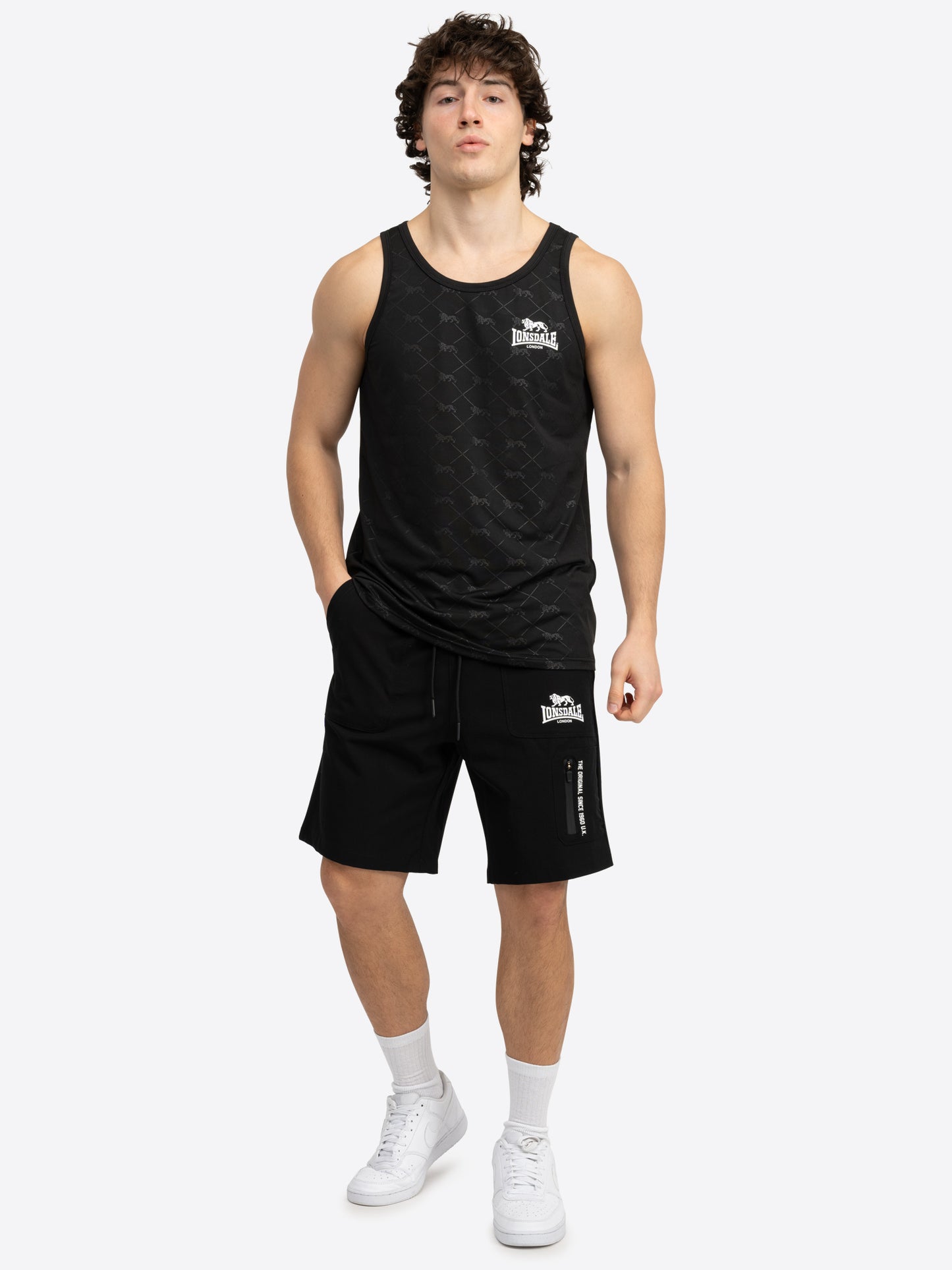 Lonsdale 117823 Funktionssinglet Schwarz
