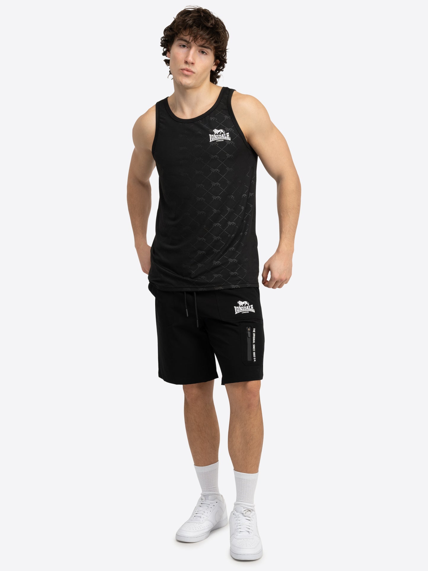 Lonsdale 117823 Funktionssinglet Schwarz