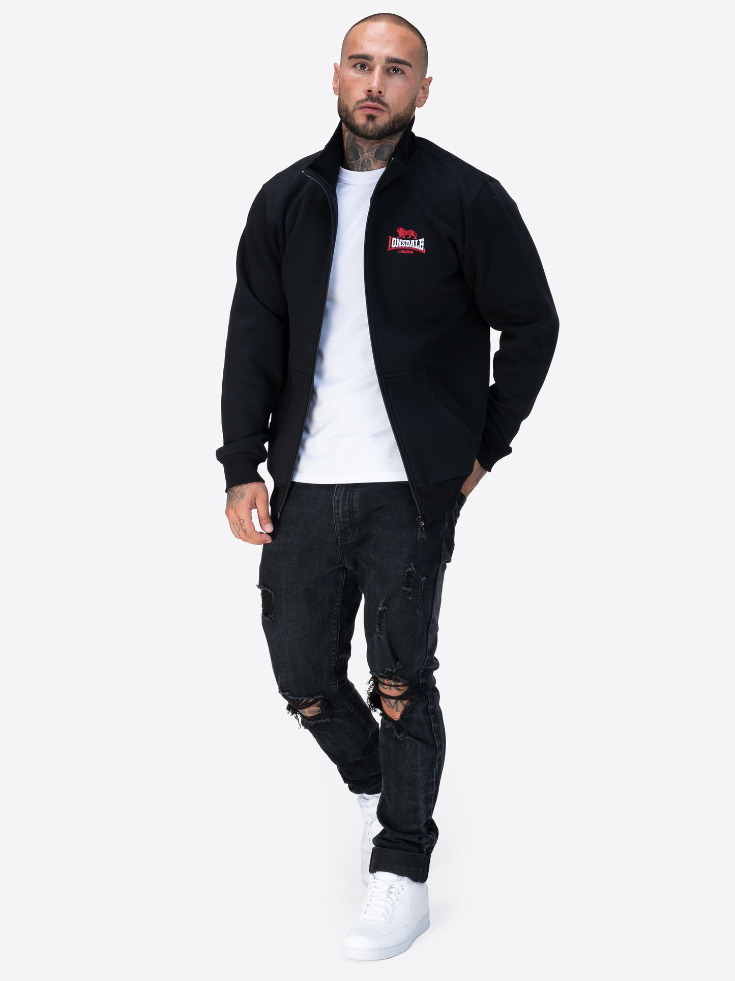 Lonsdale 117849 Cropston Sweatjacke Schwarz