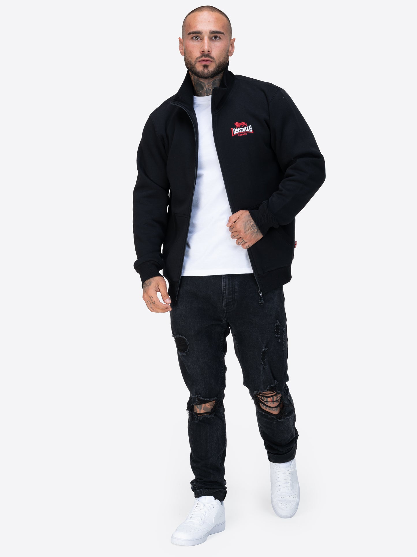 Lonsdale 117849 Cropston Sweatjacke Schwarz
