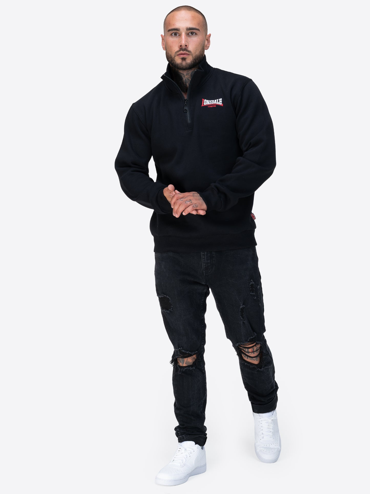 Lonsdale 117850 Gryffidam Sweatshirt Schwarz