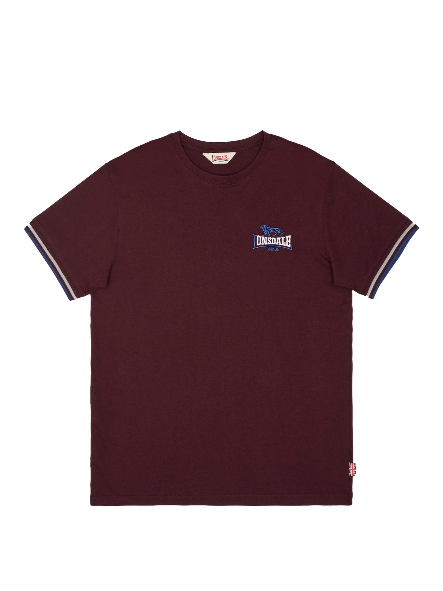 Lonsdale Herren T-Shirt Oxblood mit kleinem Logo
