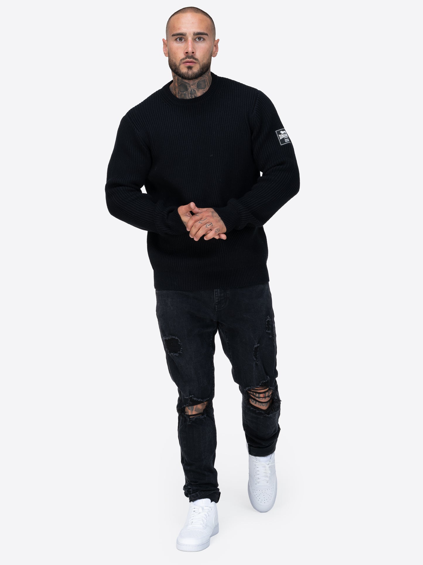 Lonsdale 117905 Moycullen Pullover Schwarz