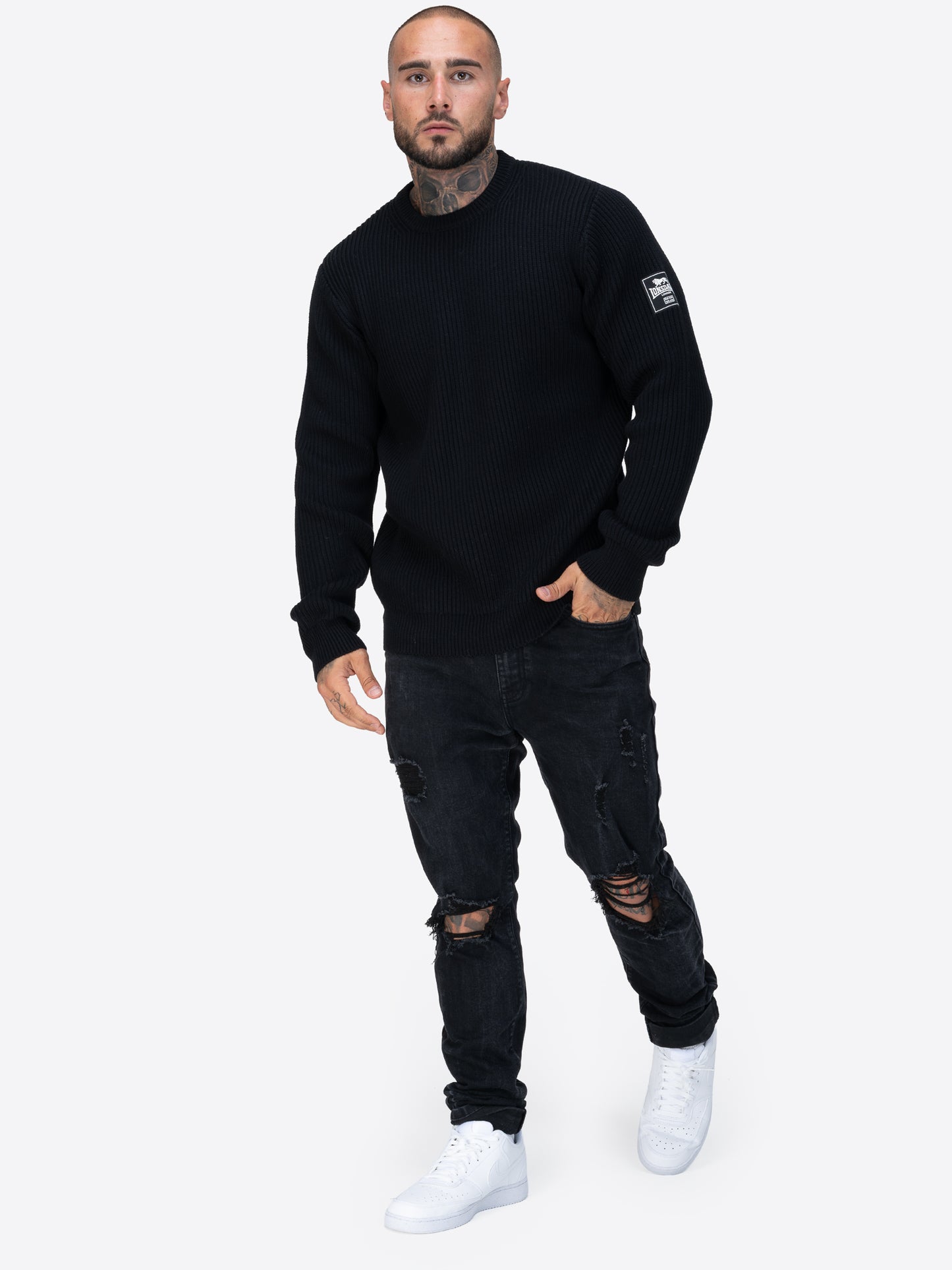 Lonsdale 117905 Moycullen Pullover Schwarz