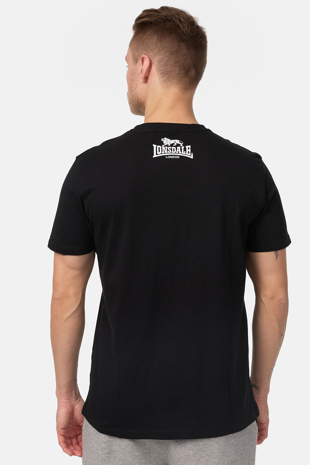 Lonsdale 119083 Regular Logo T-Shirt - Schwarz