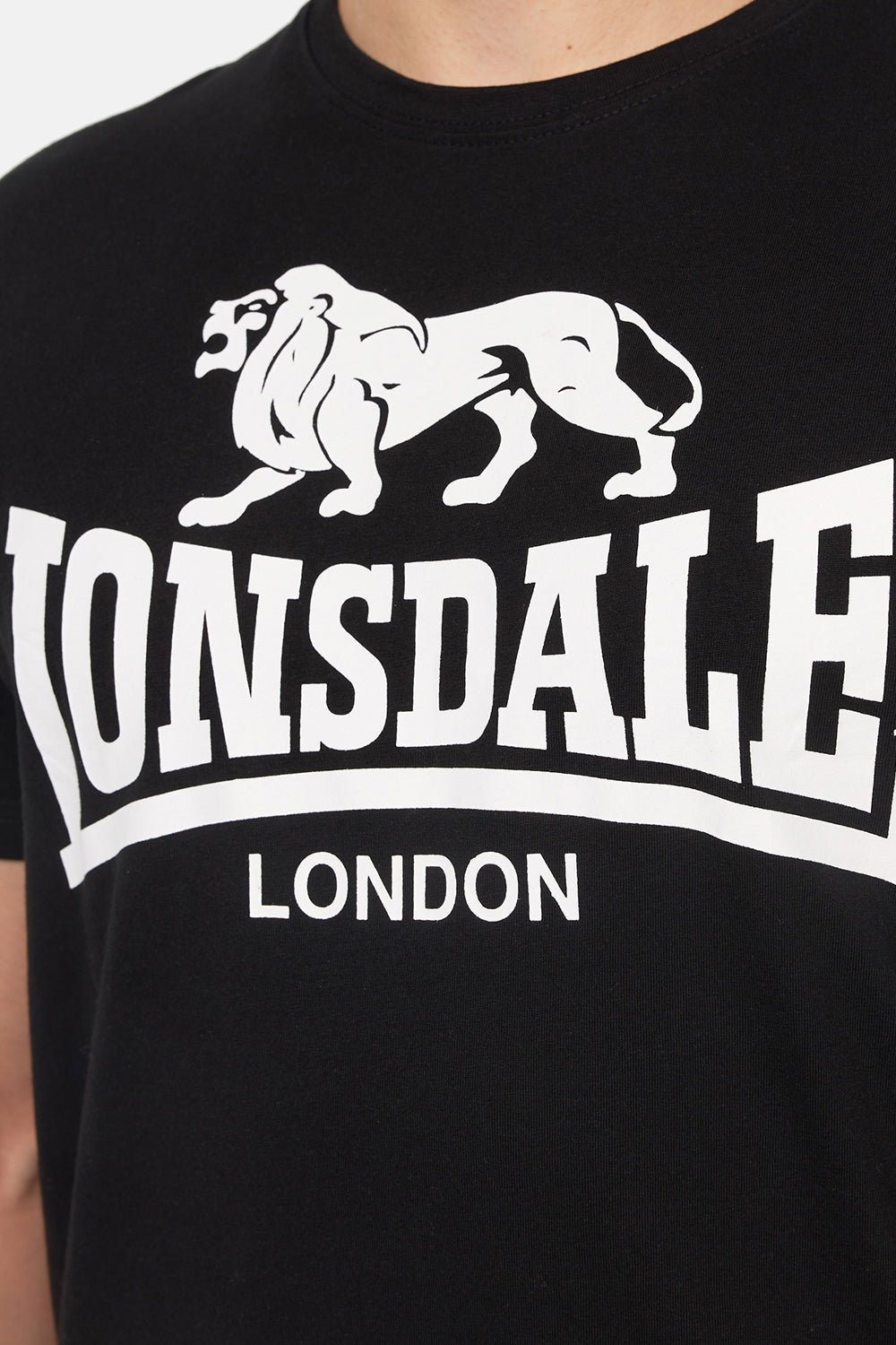 Lonsdale 119083 Regular Logo T-Shirt - Schwarz
