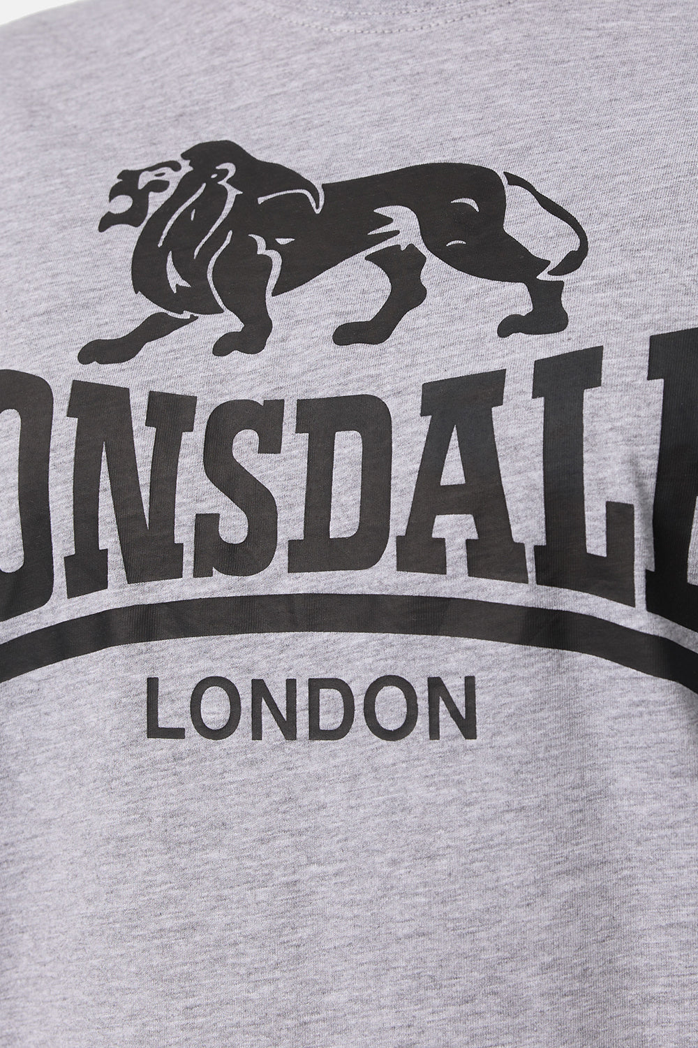 Lonsdale 119083 Regular Logo T-Shirt Marl Grey