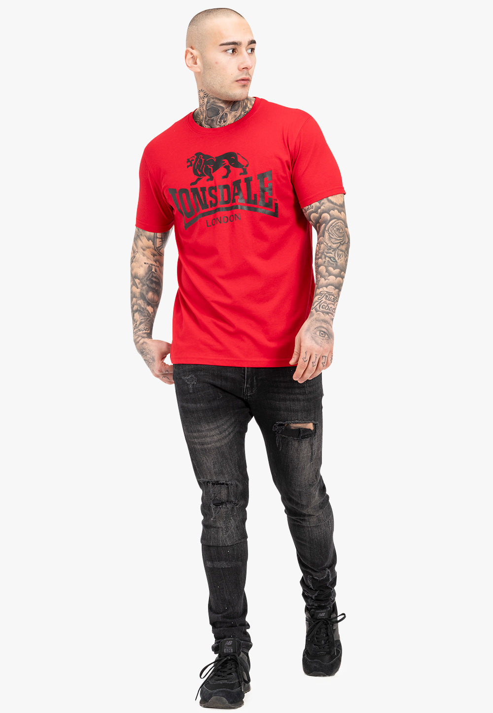 Lonsdale 119083 Regular Logo T-Shirt - Rot