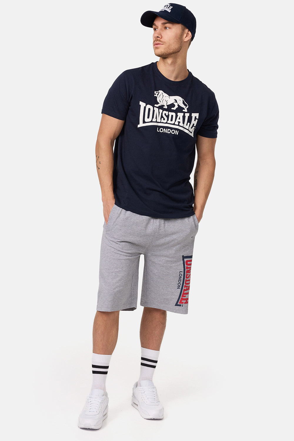 Lonsdale 119083 Regular Logo T-Shirt Navy
