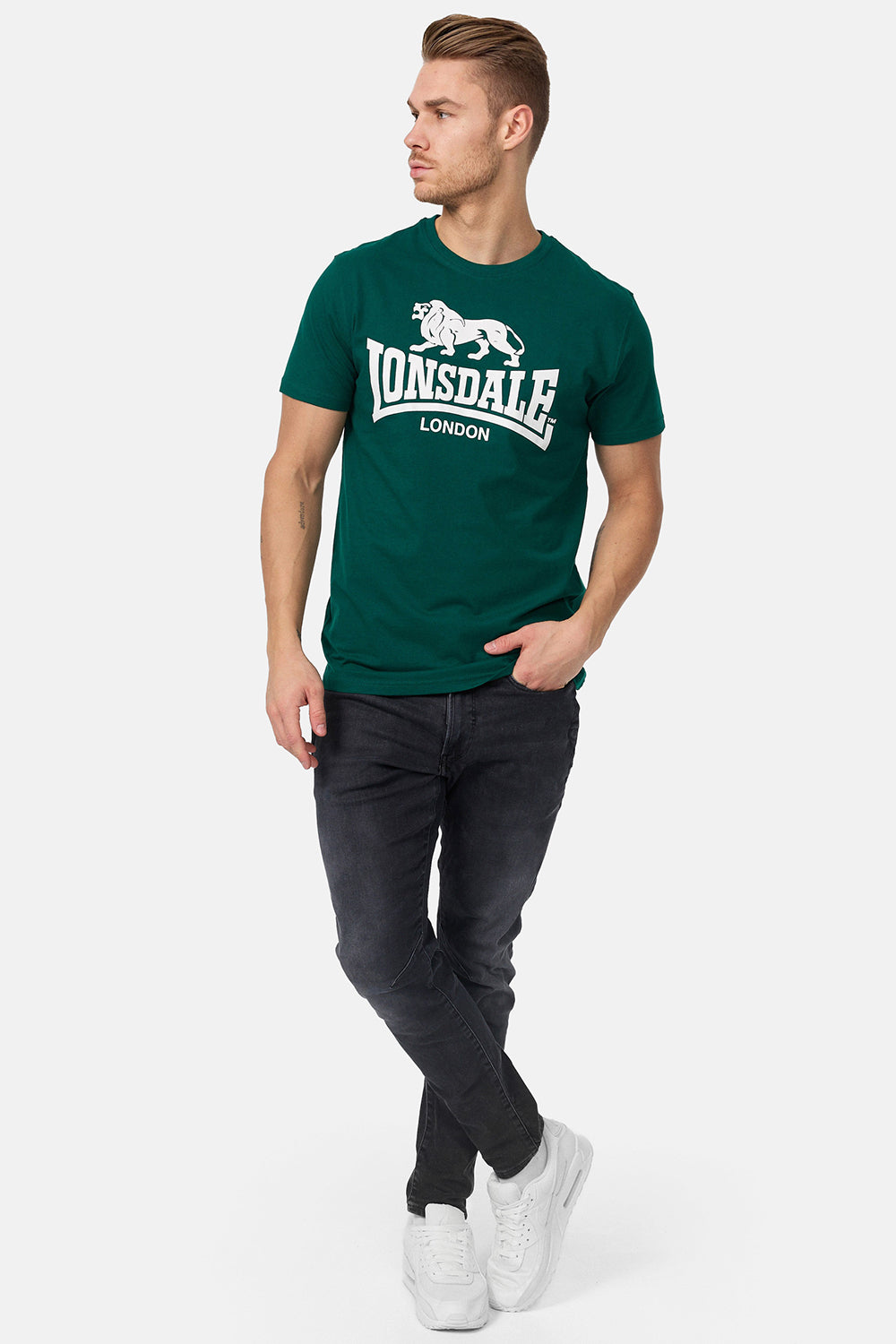 Lonsdale 119083 Regular Logo T-Shirt - Grün