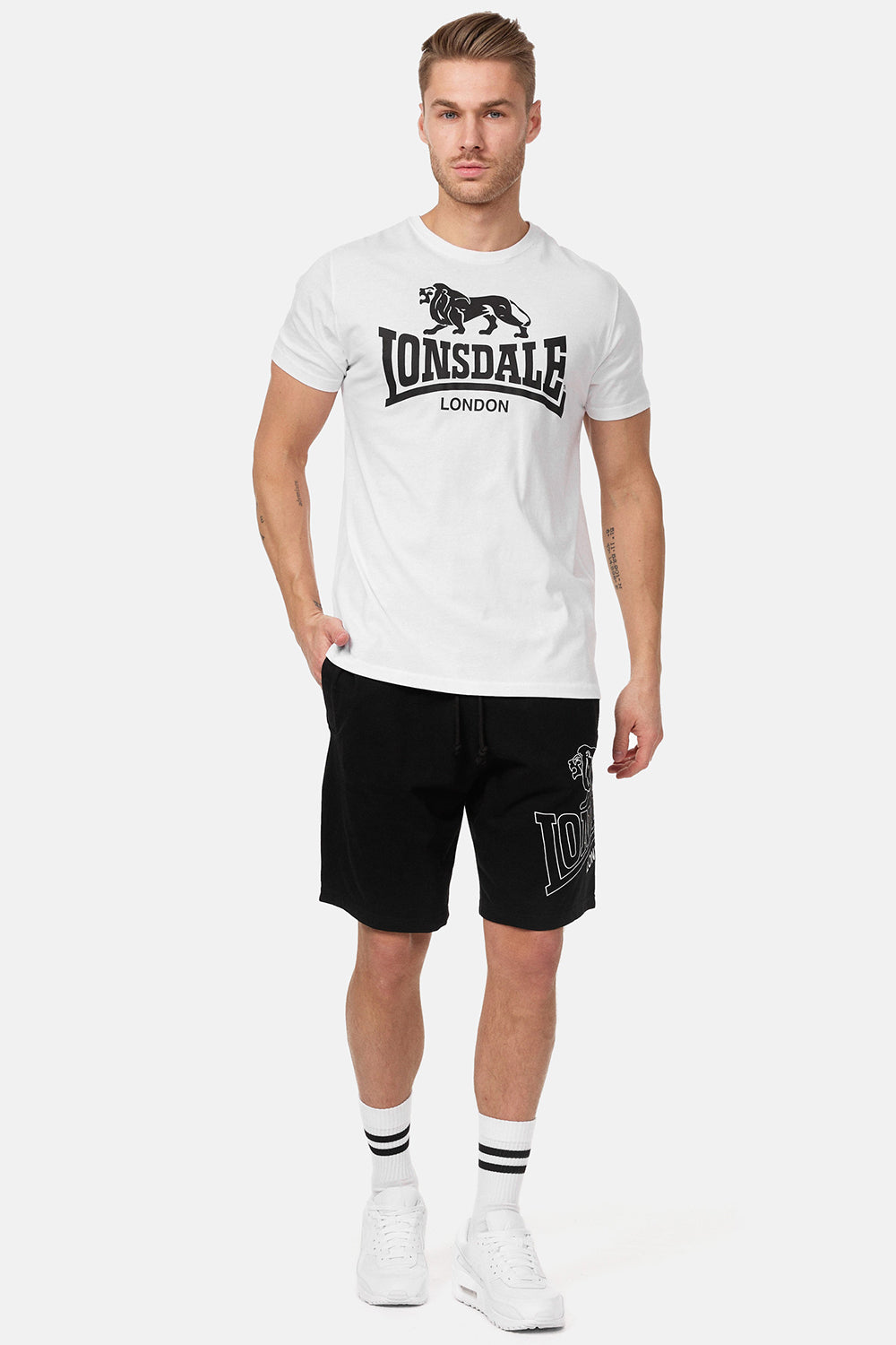 Lonsdale 119083 Regular Logo T-Shirt - Weiss