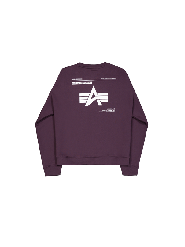 Alpha Industries Logo Back Print Sweater - plum