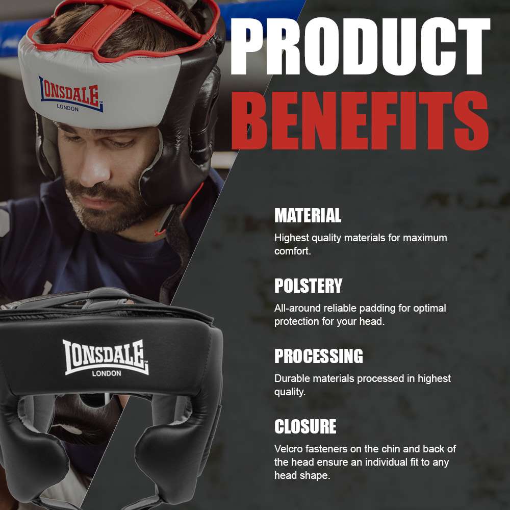 Lonsdale 116015 Stanford Kopfschutz Schwarz
