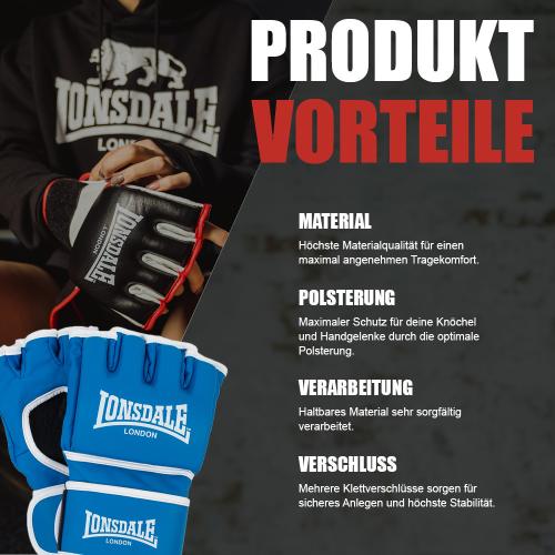 Lonsdale HARLTON MMA-Trainingshandschuhe Kunstleder 160013 blue