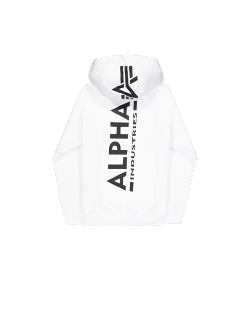 Alpha Industries Back Print Hoodie für Herren – Cooler Kapuzenpullover mit Logo-Stickerei und Utility Pocket, jetzt in deinem Schweizer Shop
