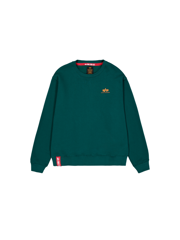 Alpha Industries Basic Small Logo Sweatshirt für Herren, Forest Green, grün – Dein stilvoller Pullover jetzt in unserem Schweizer Shop, direkt geliefert in der Schweiz.