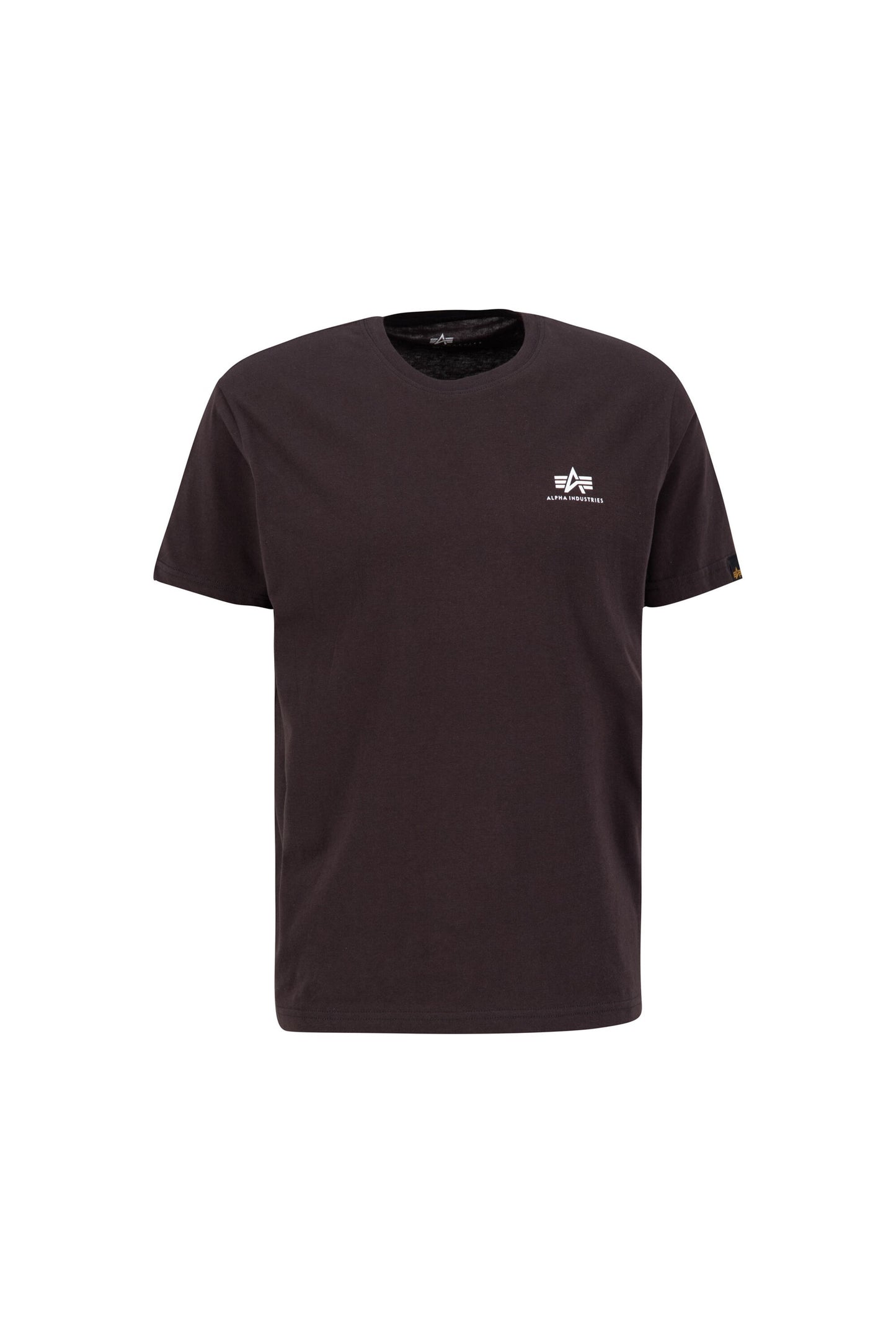Alpha Industries Basic T-Shirt Small Logo - hunter brown