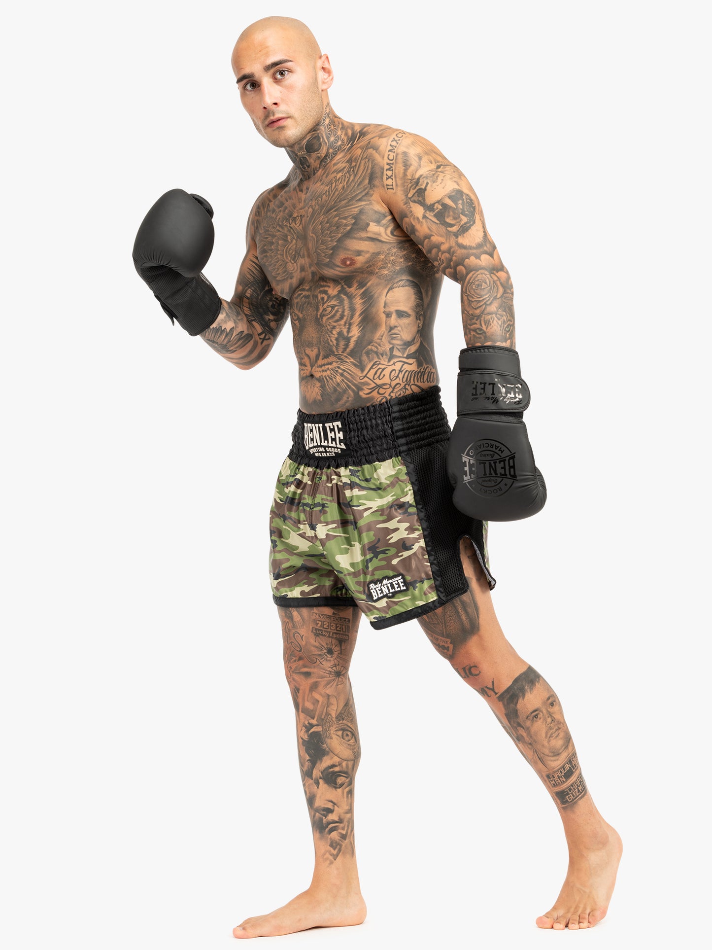 BENLEE 190043 Hinkley Thaiboxhose Camo Woodland